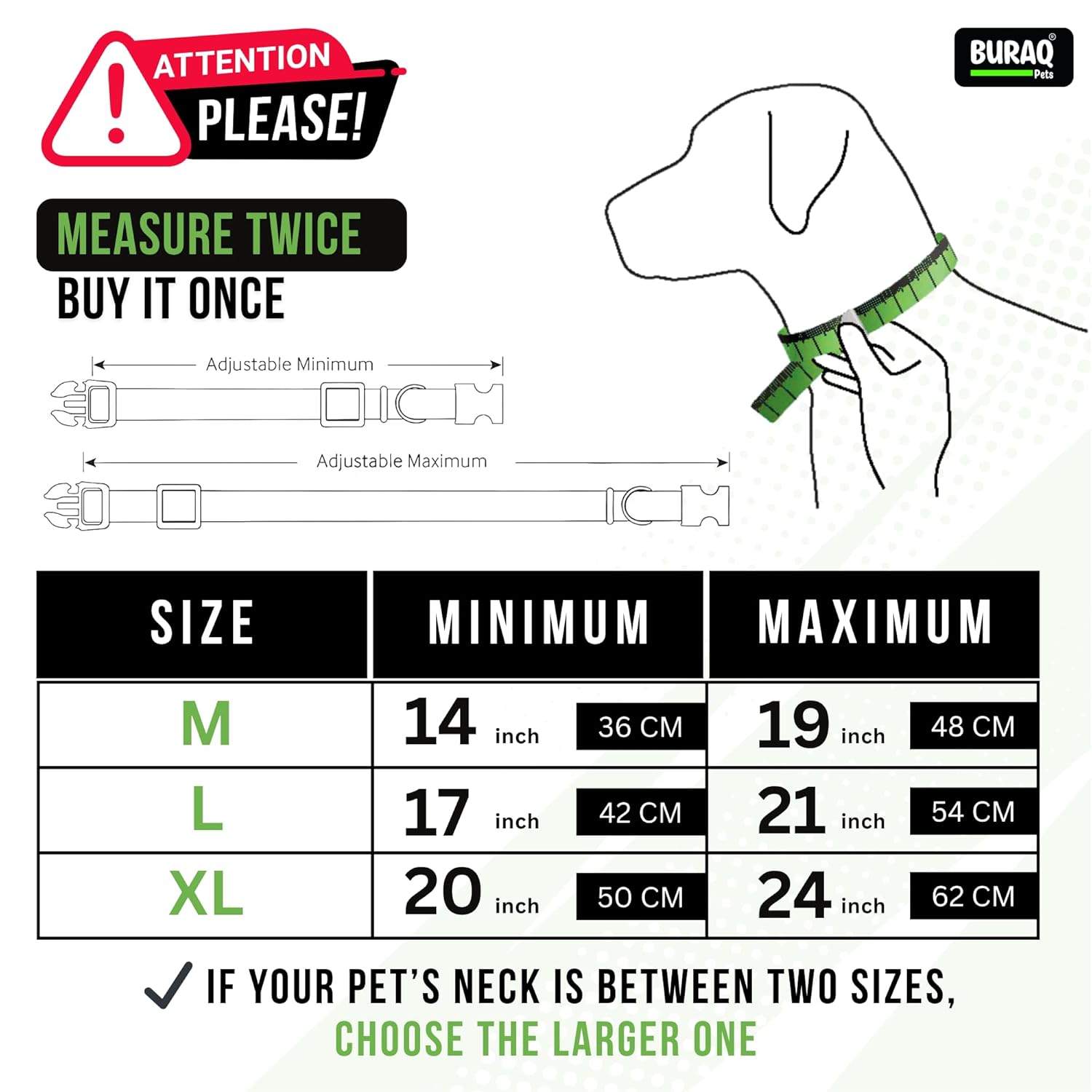 Heavy Duty Tactical Dog Collar with Metal Buckle for Dogs - BURAQ PETS