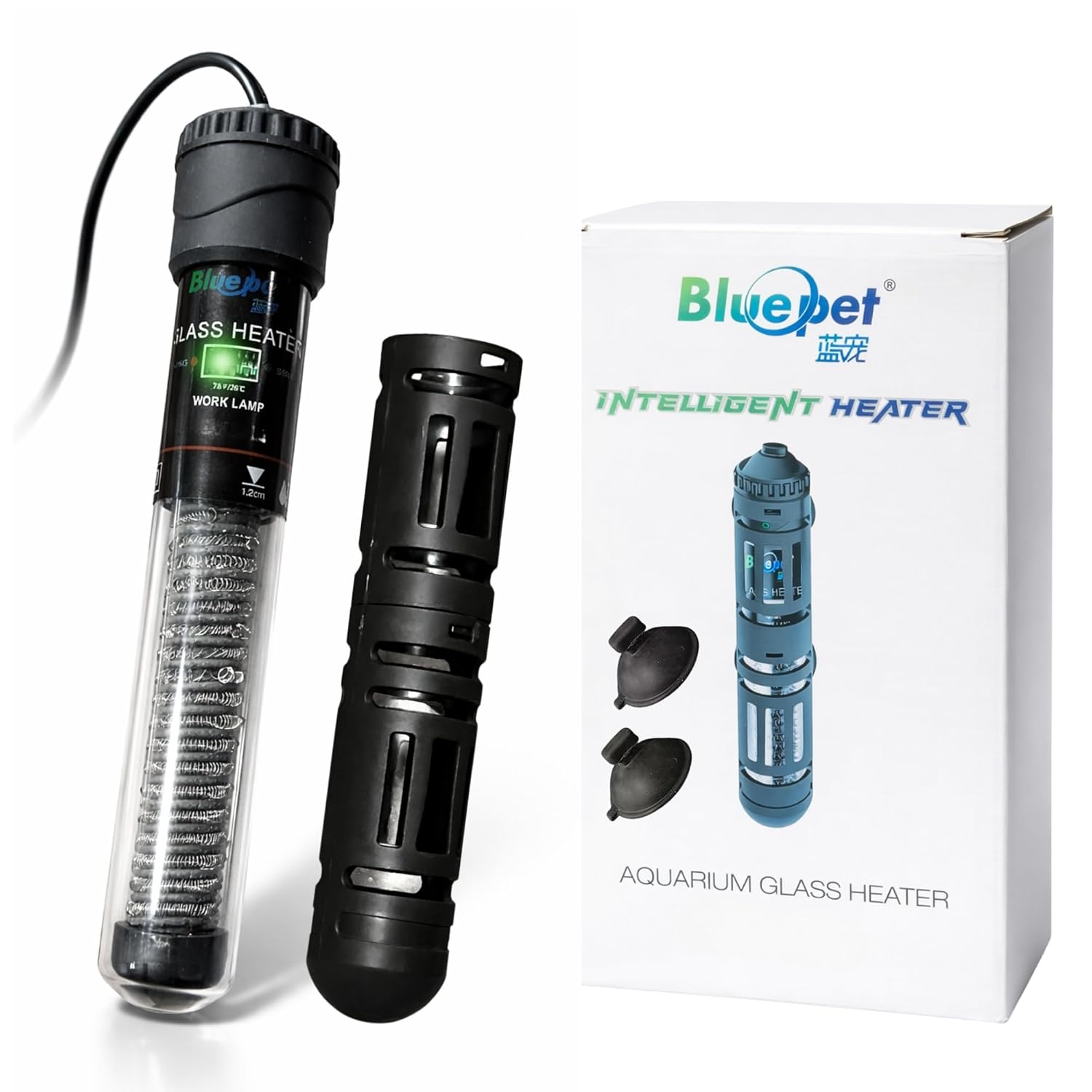 Intelligent Aquarium Heater Glass with Plastic Protective Guard, Automatic Temperature Control Heater for Fish Tanks - premium pet product by Buraq Pets