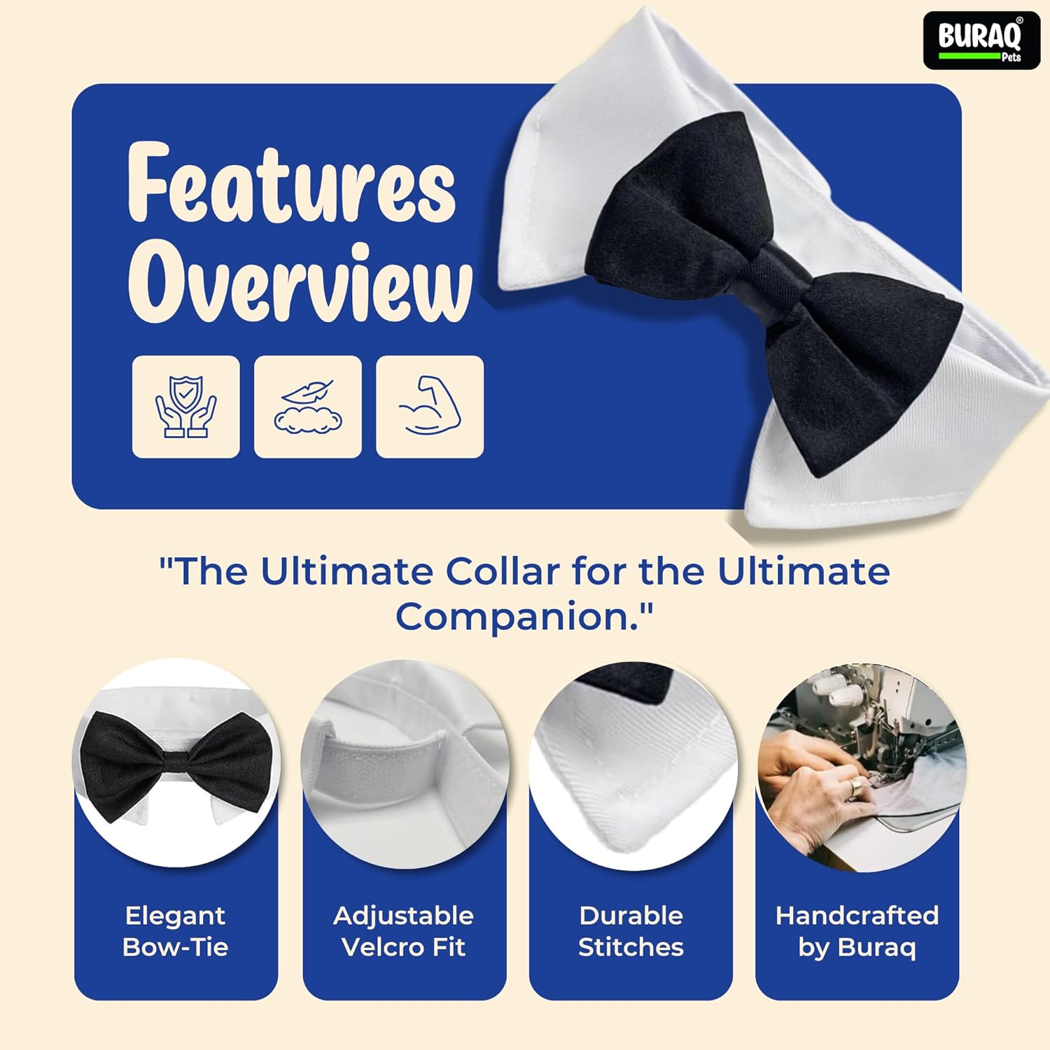 Luxury Dog Bow Tie Collar - BURAQ PETS