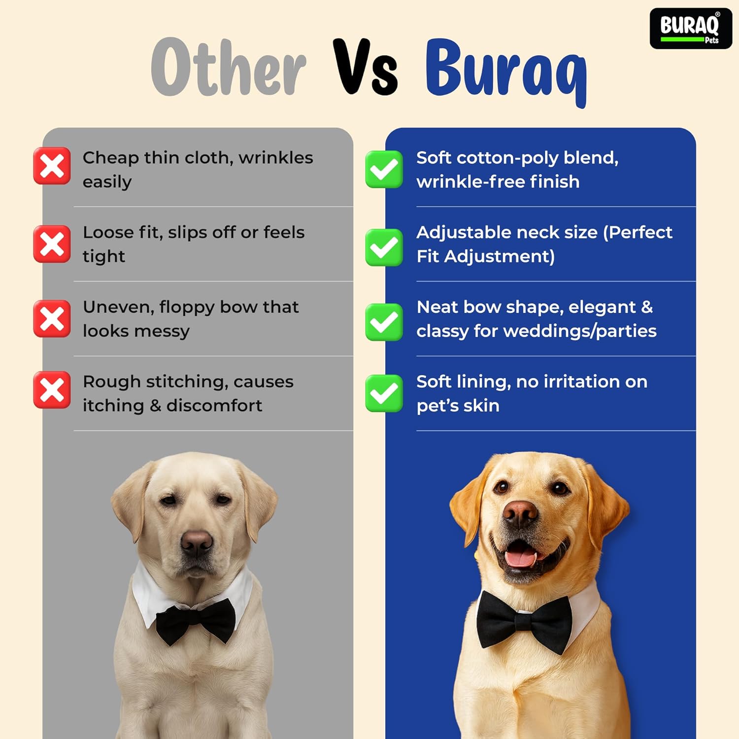 Luxury Dog Bow Tie Collar - BURAQ PETS