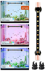 Multi - Color LED Aquarium Light, Waterproof & Energy - Efficient ( Upto 2.5 Ft Tanks) - BURAQ PETS