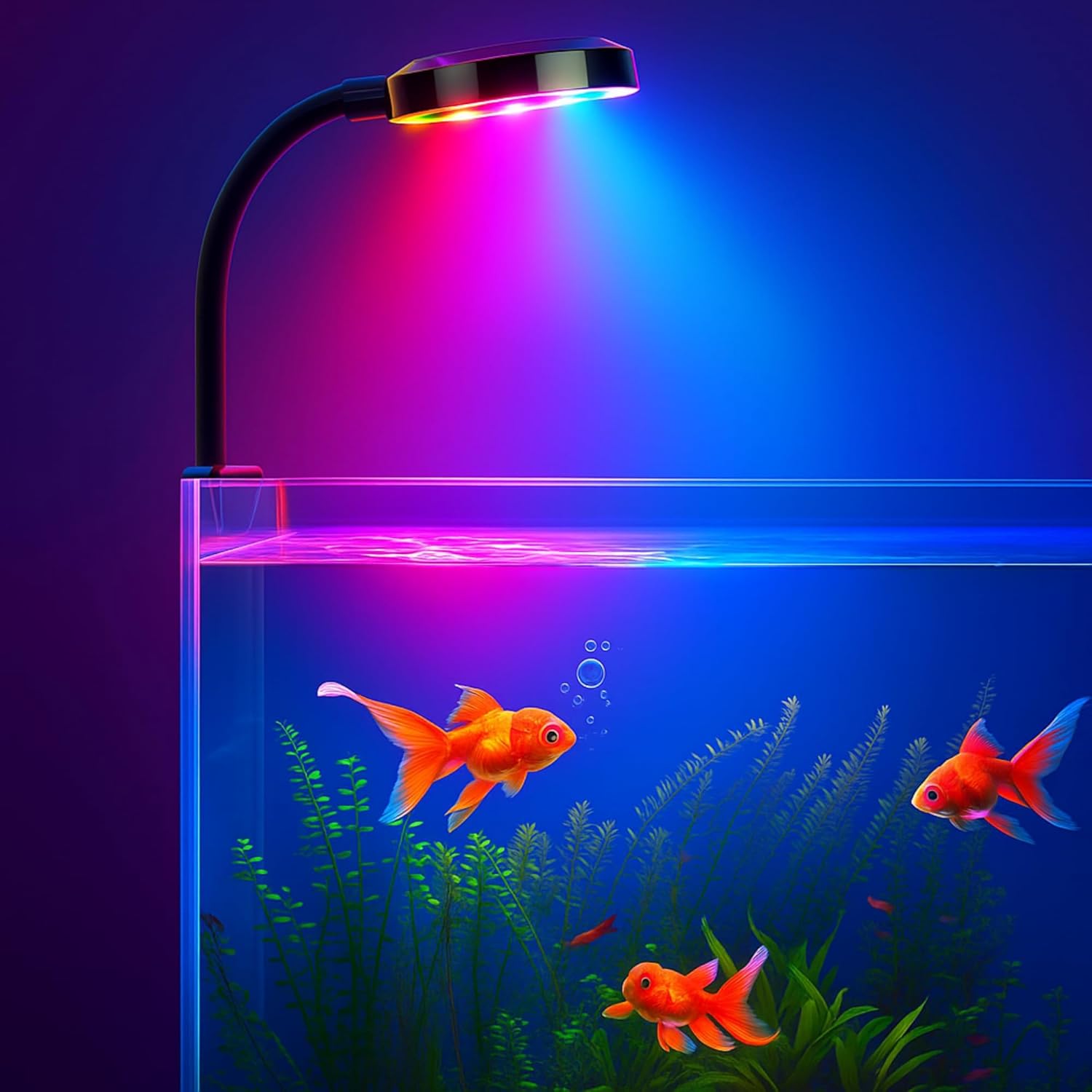 N6 Multicolor Aquarium LED Light With 360° Flexible Arm 2.5 W High - Brightness - BURAQ PETS
