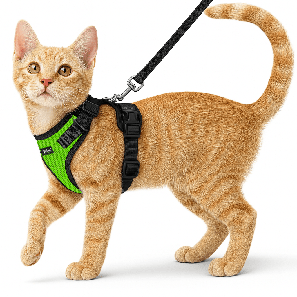 No Pull Cat Harness with Leash – Ultra - Light & Stylish Design - BURAQ PETS