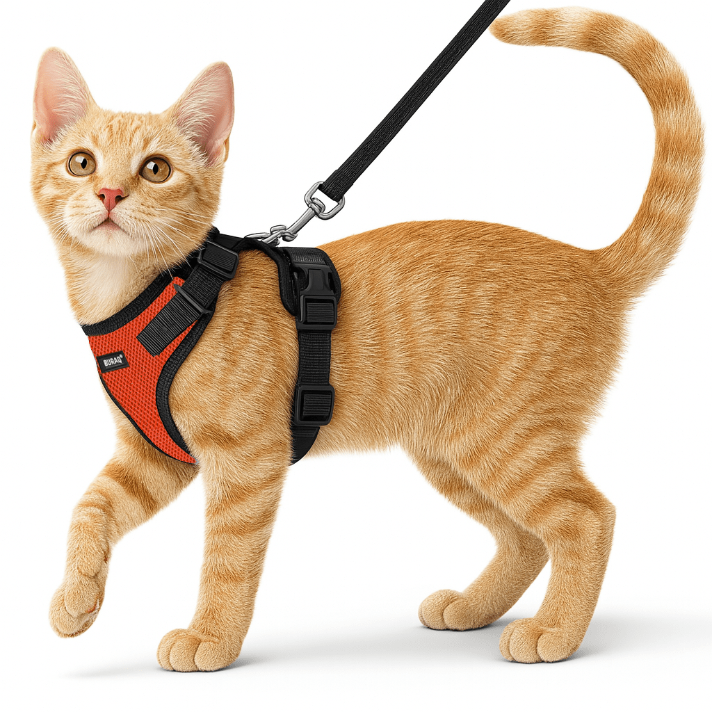 No Pull Cat Harness with Leash – Ultra - Light & Stylish Design - BURAQ PETS