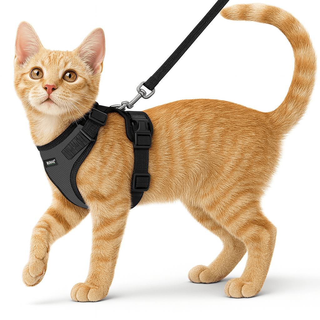 No Pull Cat Harness with Leash – Ultra - Light & Stylish Design - BURAQ PETS