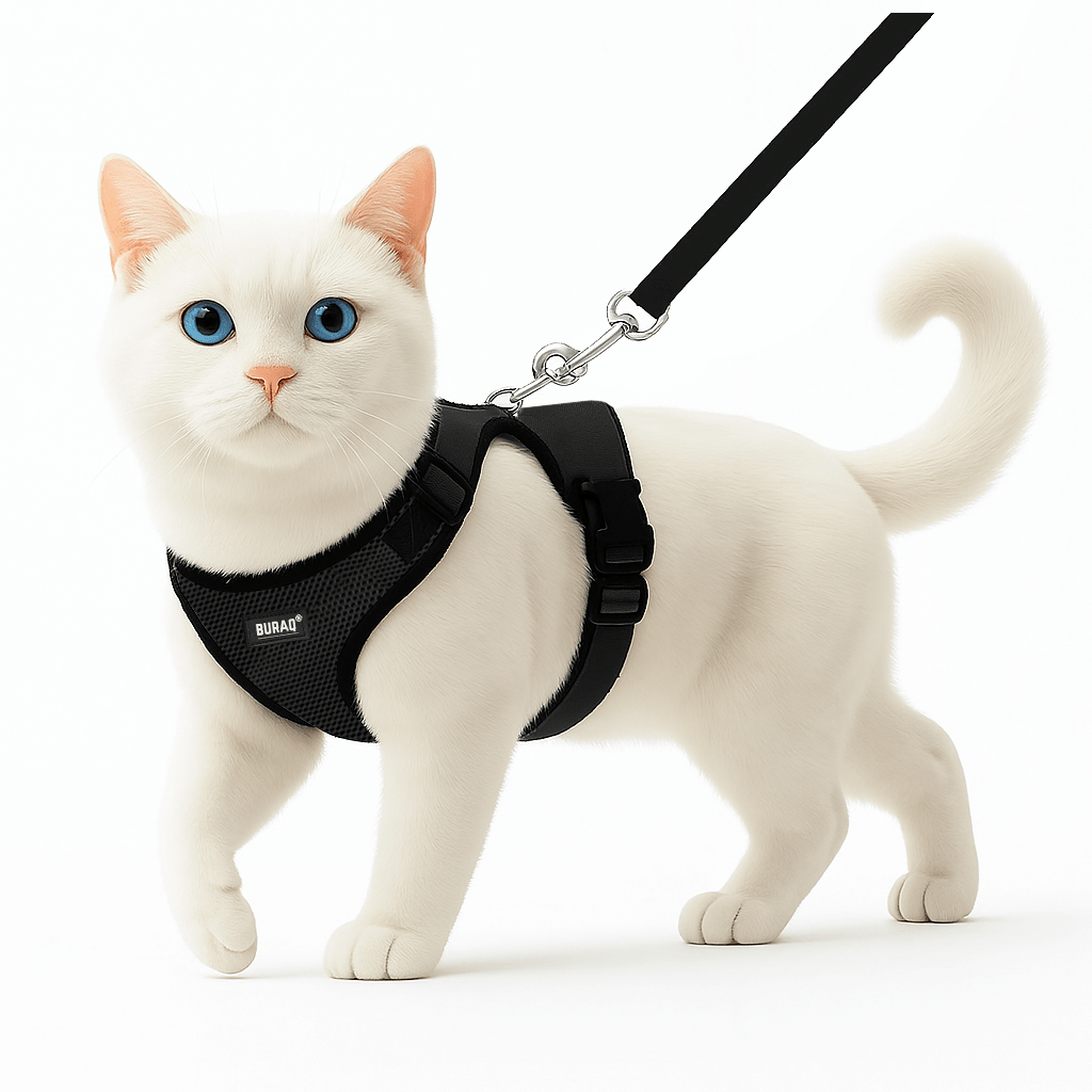 No Pull Cat Harness with Leash – Ultra - Light & Stylish Design - BURAQ PETS