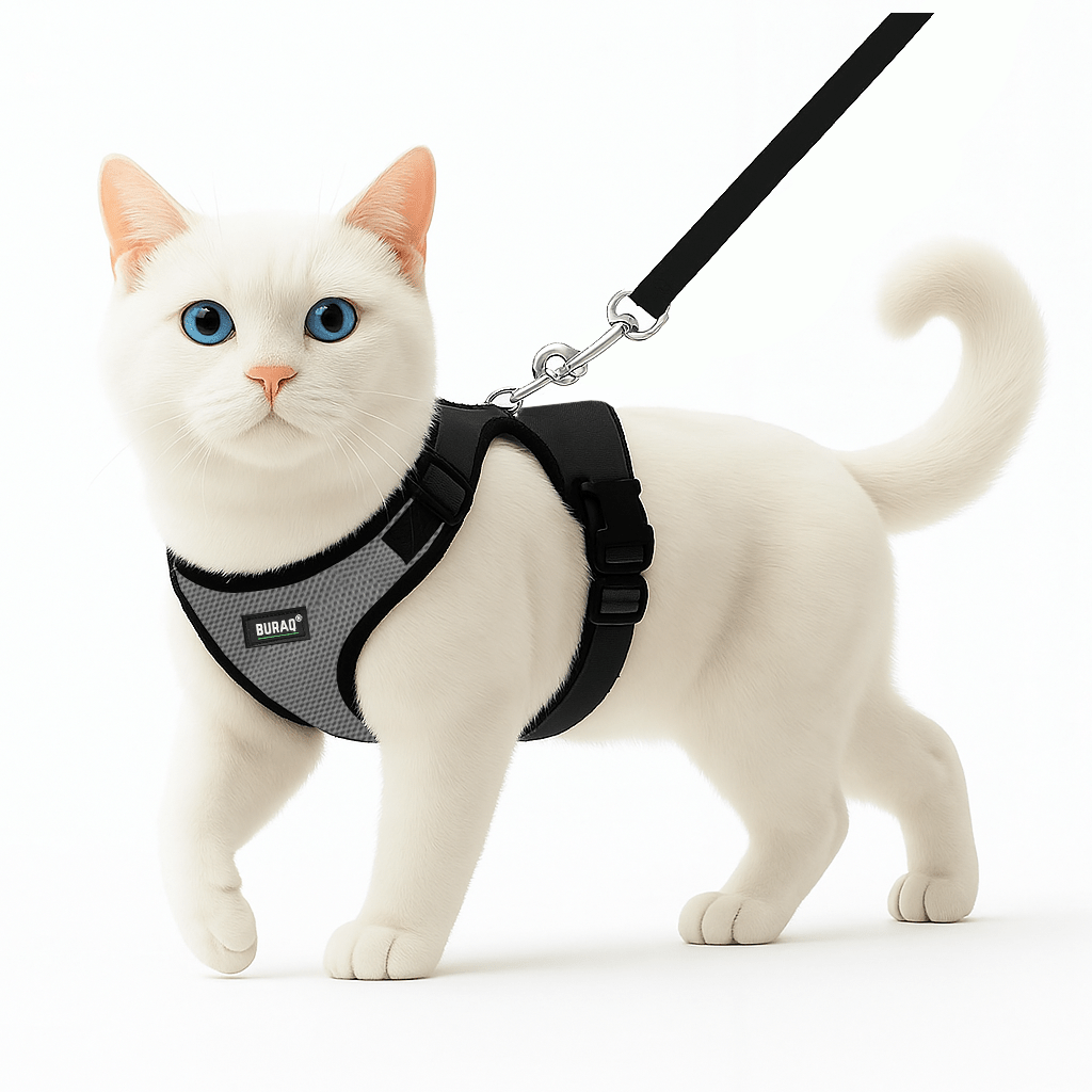 No Pull Cat Harness with Leash – Ultra - Light & Stylish Design - BURAQ PETS