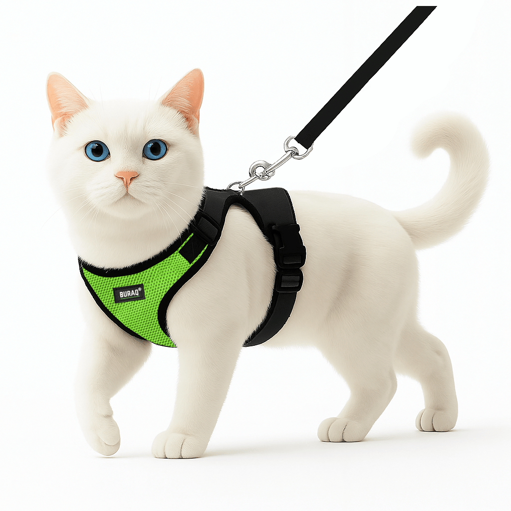 No Pull Cat Harness with Leash – Ultra - Light & Stylish Design - BURAQ PETS