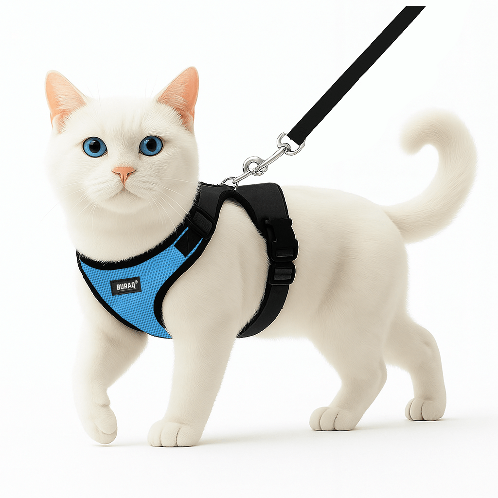 No Pull Cat Harness with Leash – Ultra - Light & Stylish Design - BURAQ PETS