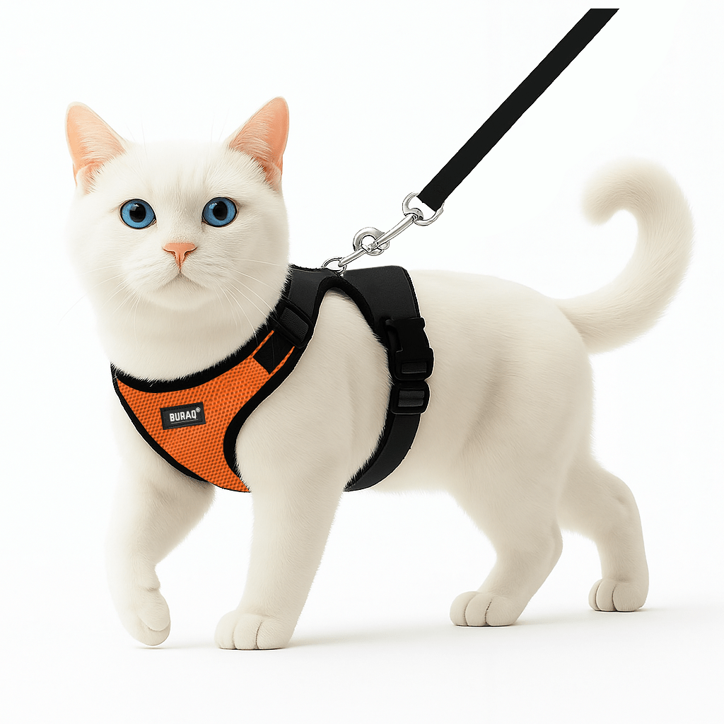 No Pull Cat Harness with Leash – Ultra - Light & Stylish Design - BURAQ PETS