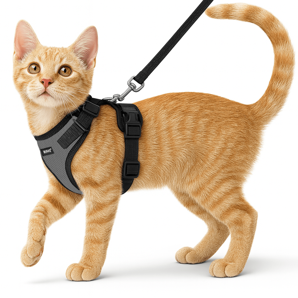 No Pull Cat Harness with Leash – Ultra - Light & Stylish Design - BURAQ PETS