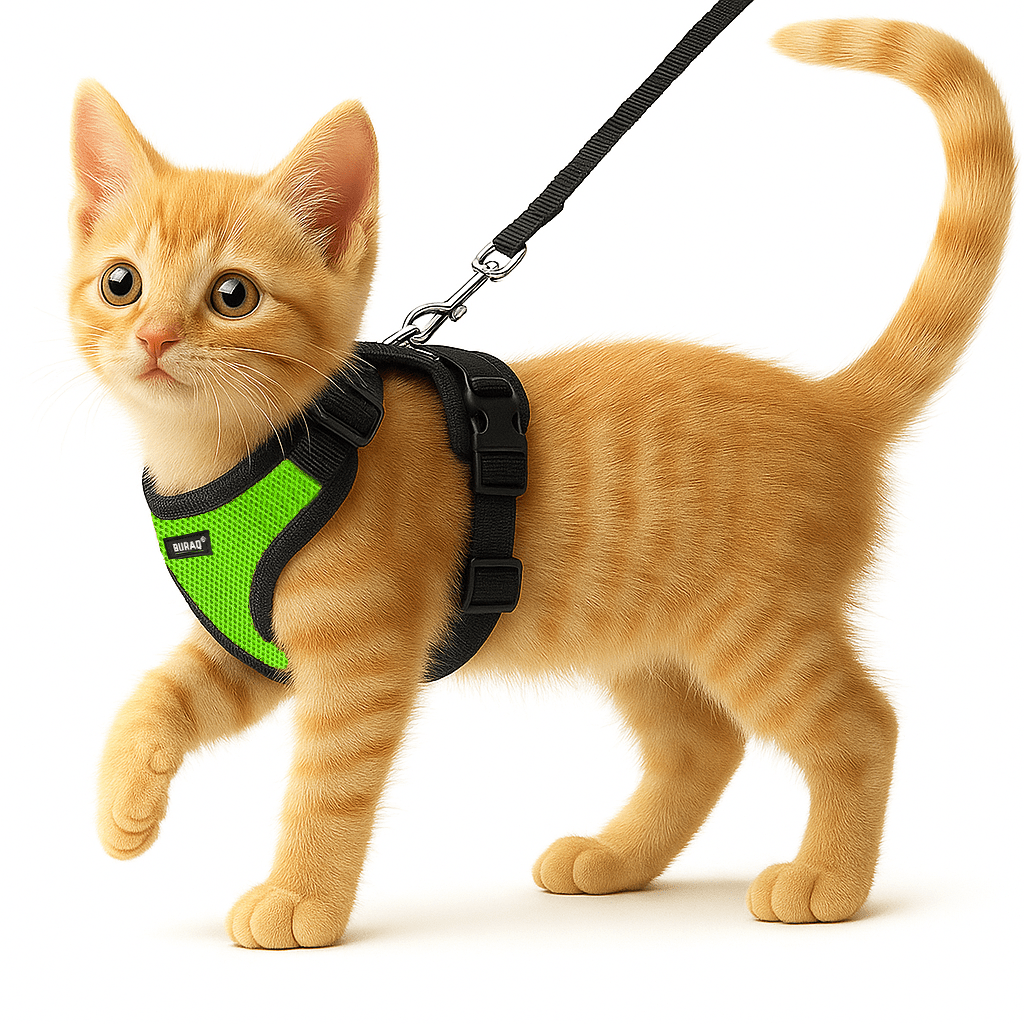 No Pull Cat Harness with Leash – Ultra - Light & Stylish Design - BURAQ PETS