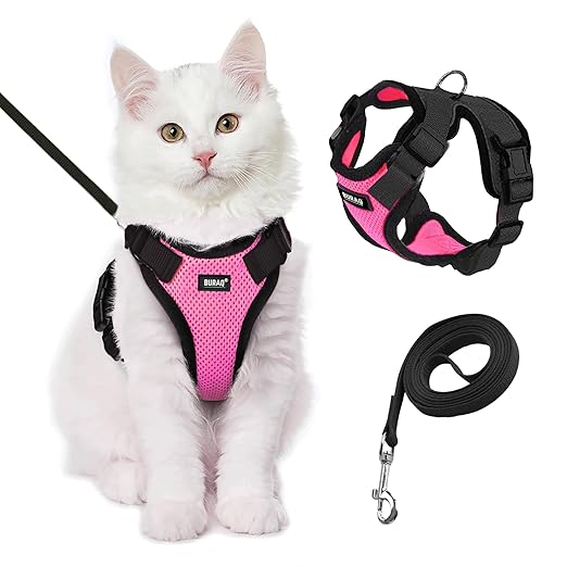 No Pull Escape Proof Cat Harness with Leash - Ultra - Light & Aesthetic Design - BURAQ PETS