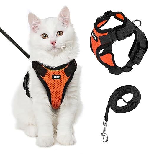 No Pull Escape Proof Cat Harness with Leash - Ultra - Light & Aesthetic Design - BURAQ PETS