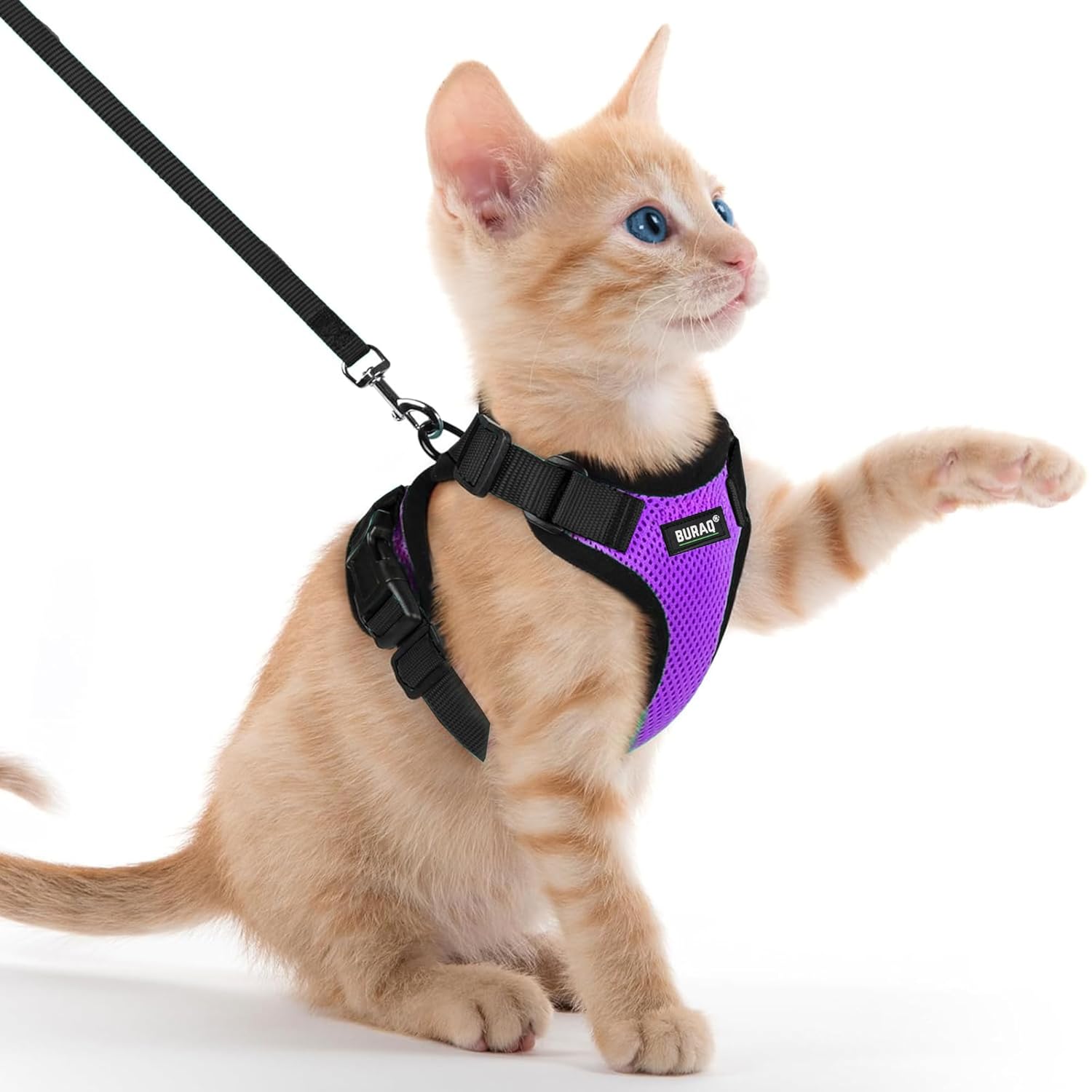 No Pull Escape Proof Cat Harness with Leash - Ultra - Light & Aesthetic Design - BURAQ PETS