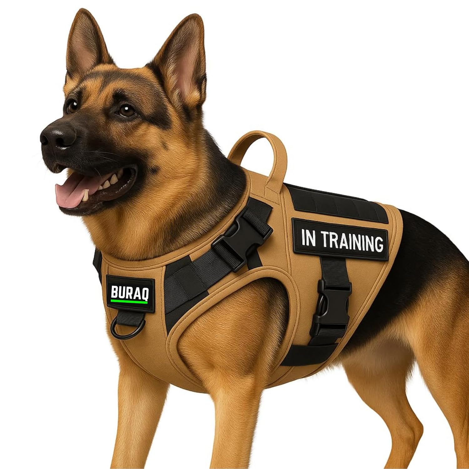 No Pull Tactical Dog Harness for Large Dogs - BURAQ PETS