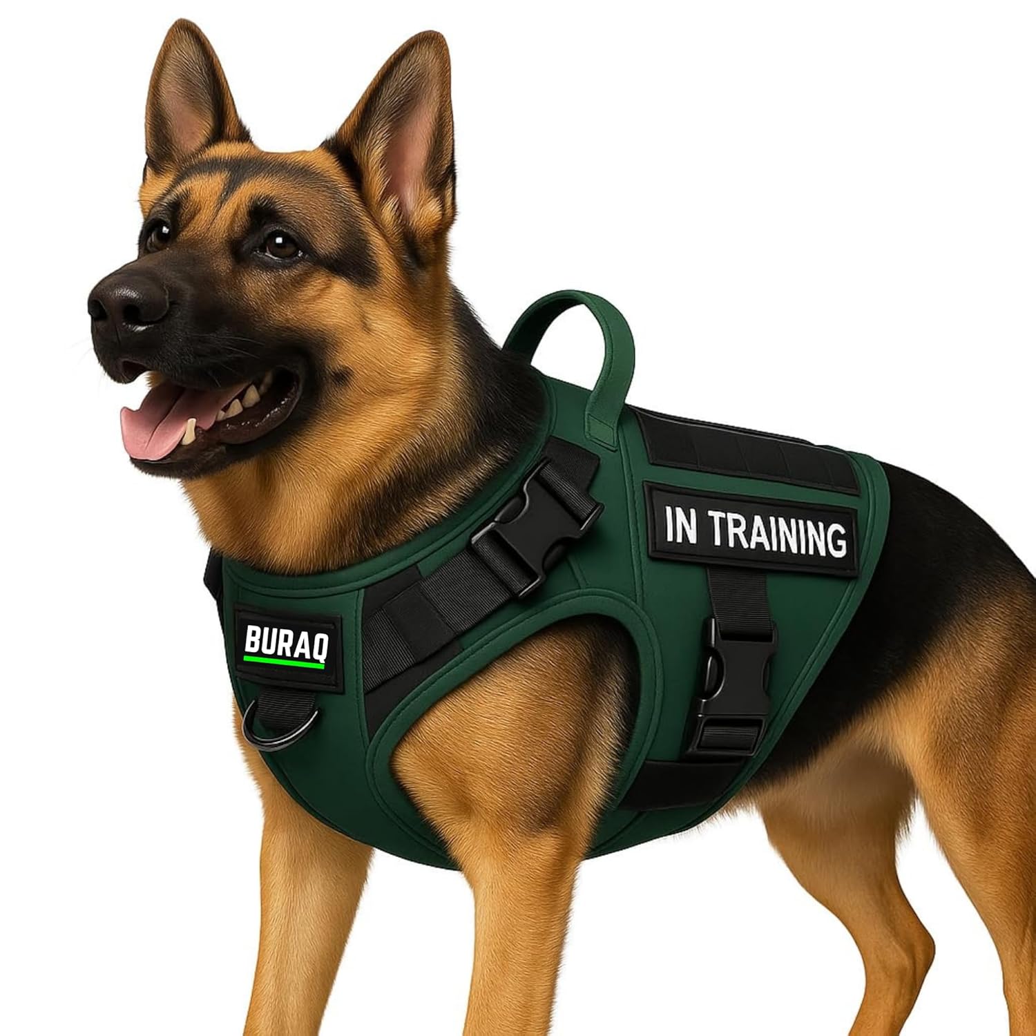 No Pull Tactical Dog Harness for Large Dogs - BURAQ PETS