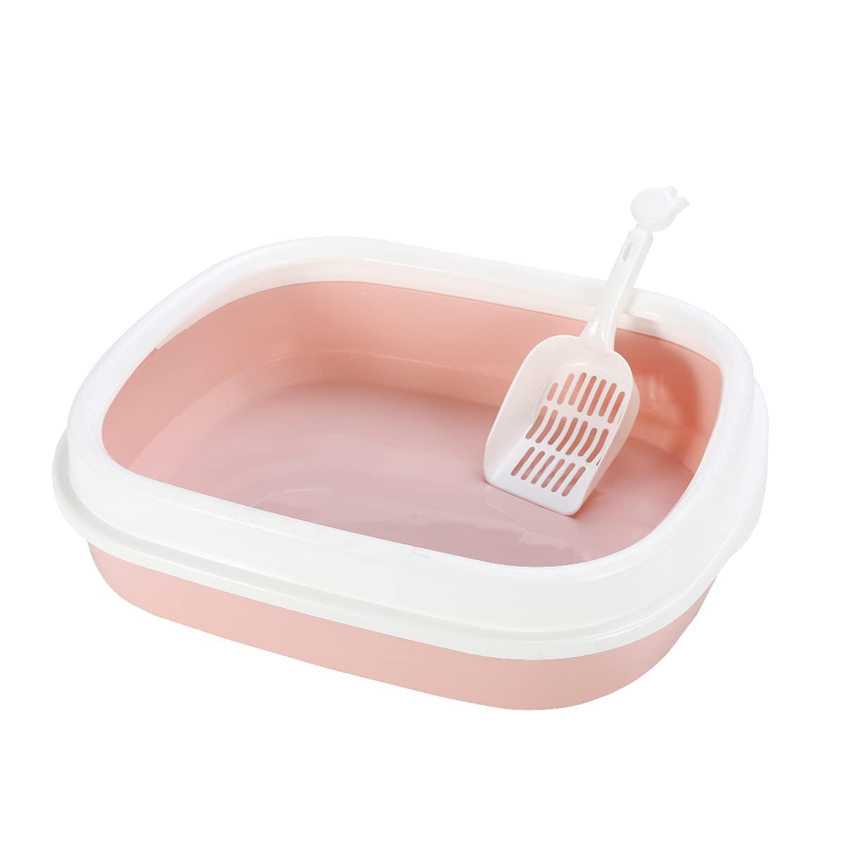 Open Cat Litter Tray with Scooper – Easy - Clean, Lightweight & Durable Box - BURAQ PETS