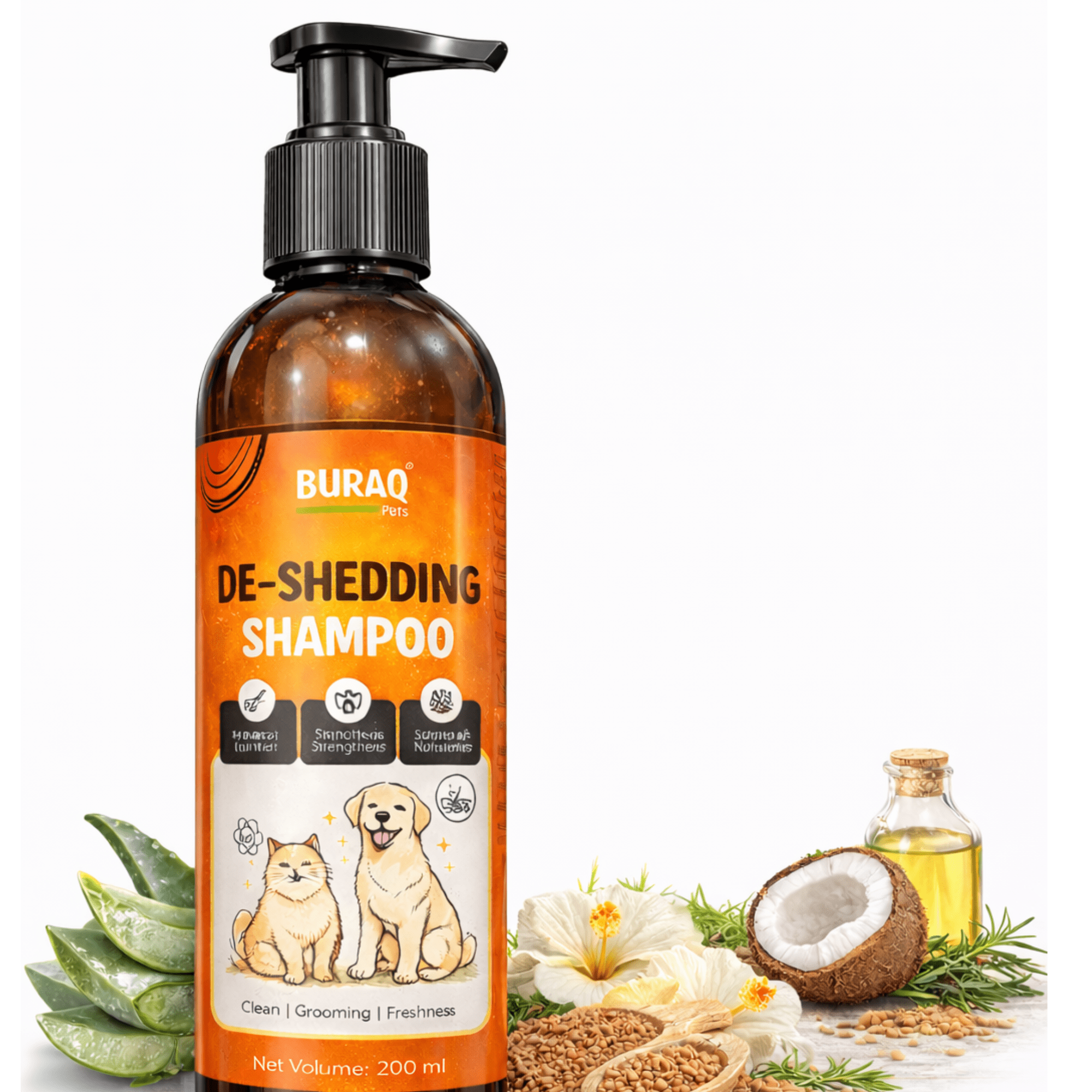 Pet De - Shedding Shampoo – Hair Fall Control - BURAQ PETS