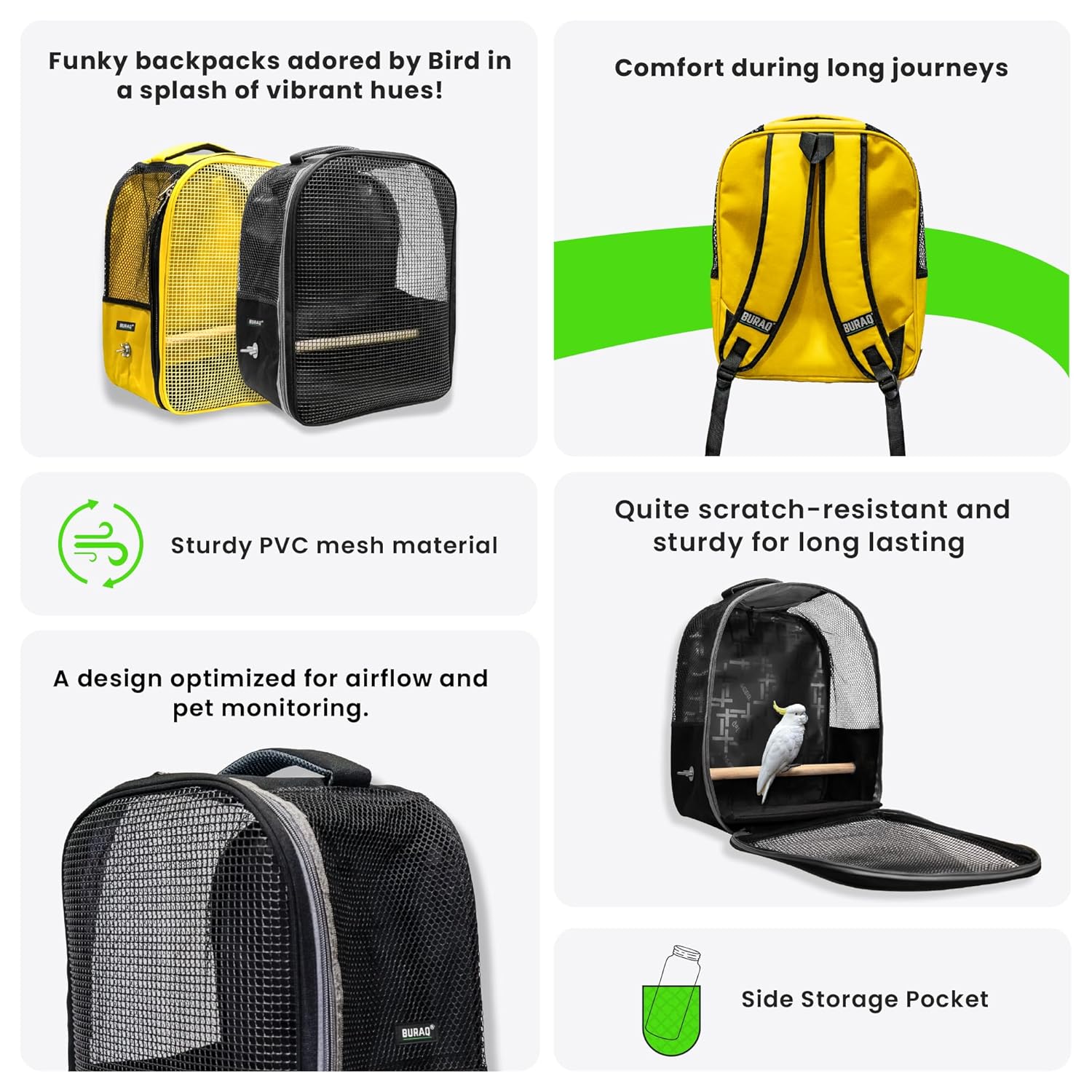 Portable Transparent Bird Backpack – Travel & Outdoor Carrier for Parrots, Lovebirds, Budgies - BURAQ PETS