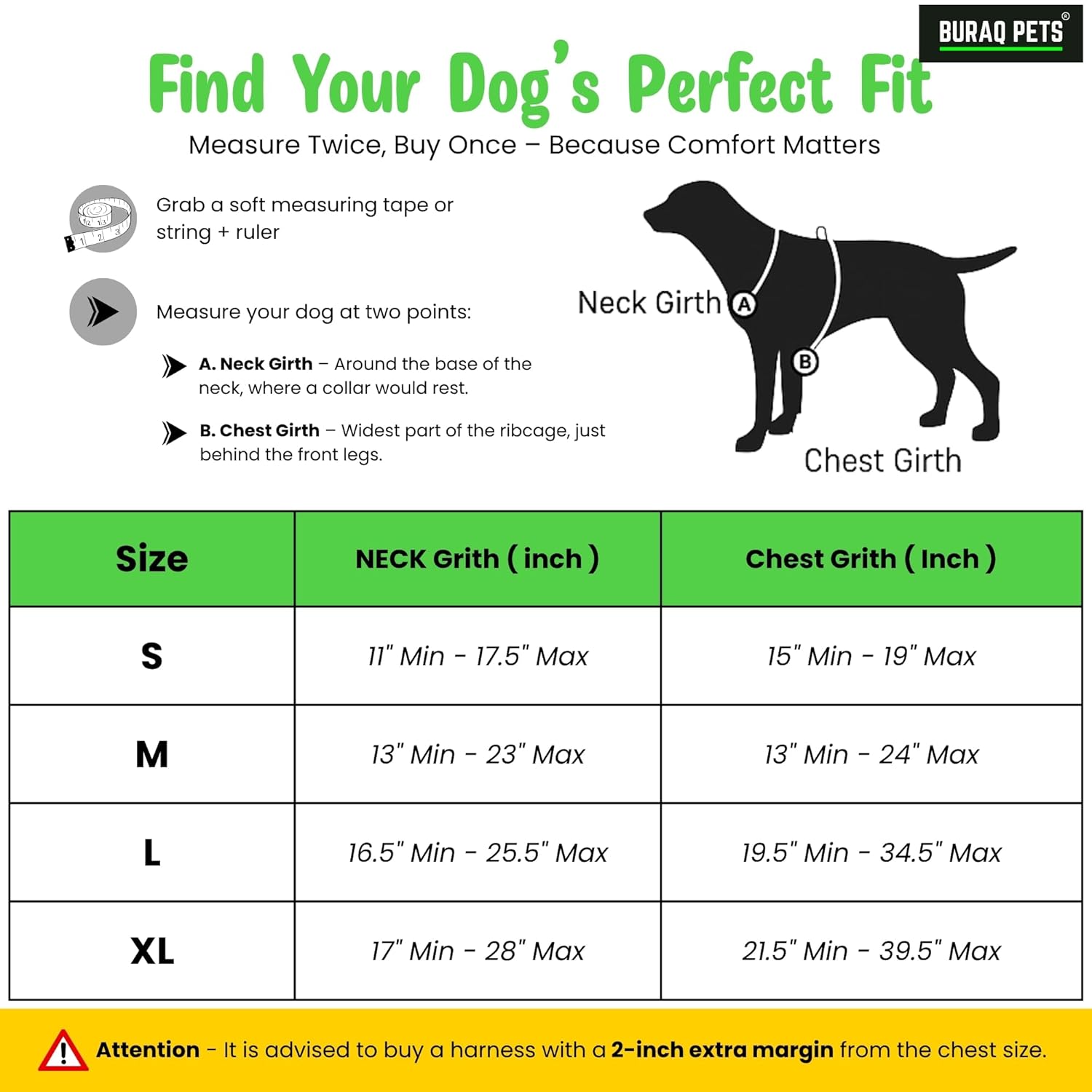 Premium Adjustable Dog Vest Harness - BURAQ PETS