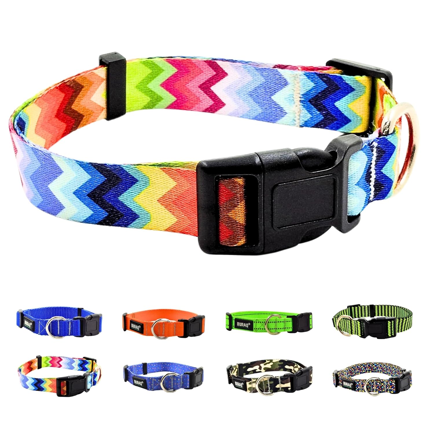 Premium Dog Collar – Premium Nylon with Quick Release Buckle ( Multiple Pattern ) - BURAQ PETS