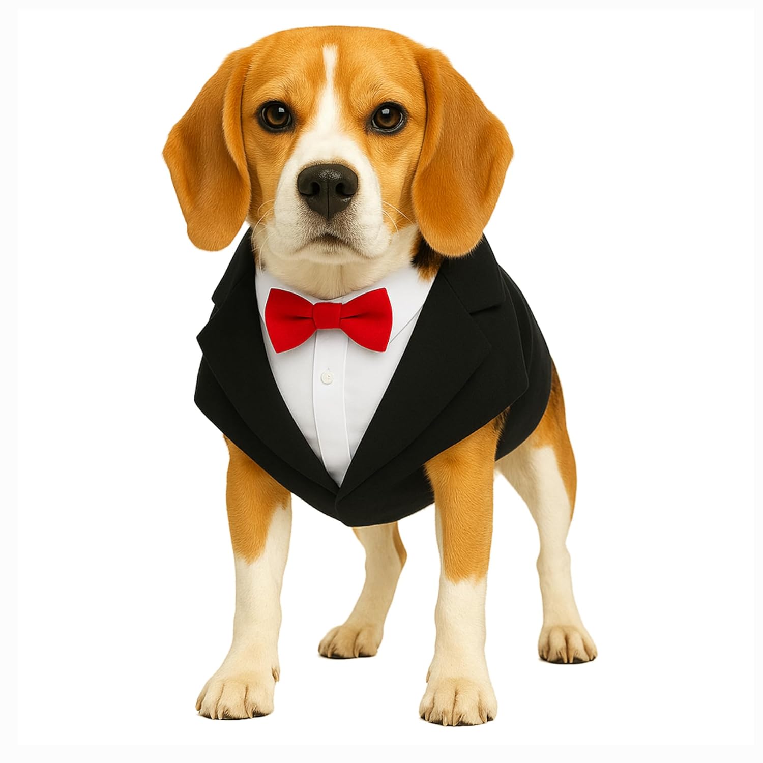 Premium Dog Suit Tuxedo with Bow Tie & Bandana - Wedding & Party Outfit - premium pet product by Buraq Pets