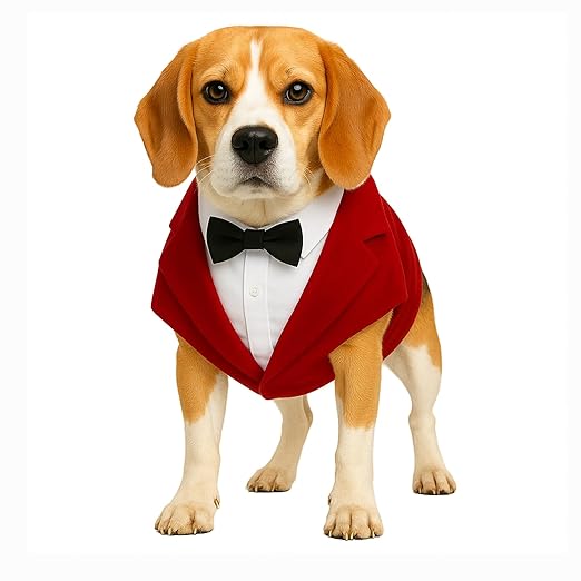 Premium Dog Suit Tuxedo with Bow Tie & Bandana - Wedding & Party Outfit - premium pet product by Buraq Pets