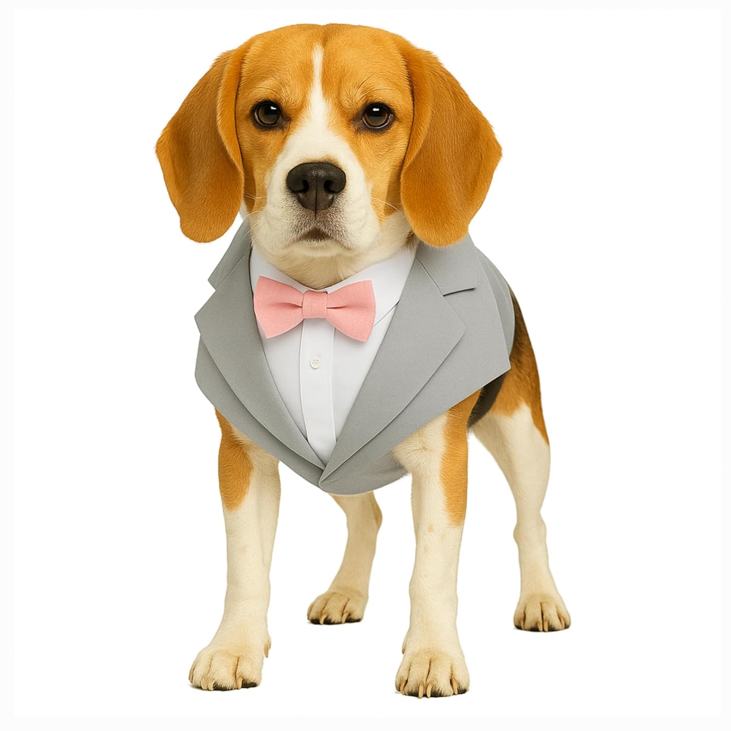 Premium Dog Suit Tuxedo with Bow Tie & Bandana - Wedding & Party Outfit - premium pet product by Buraq Pets