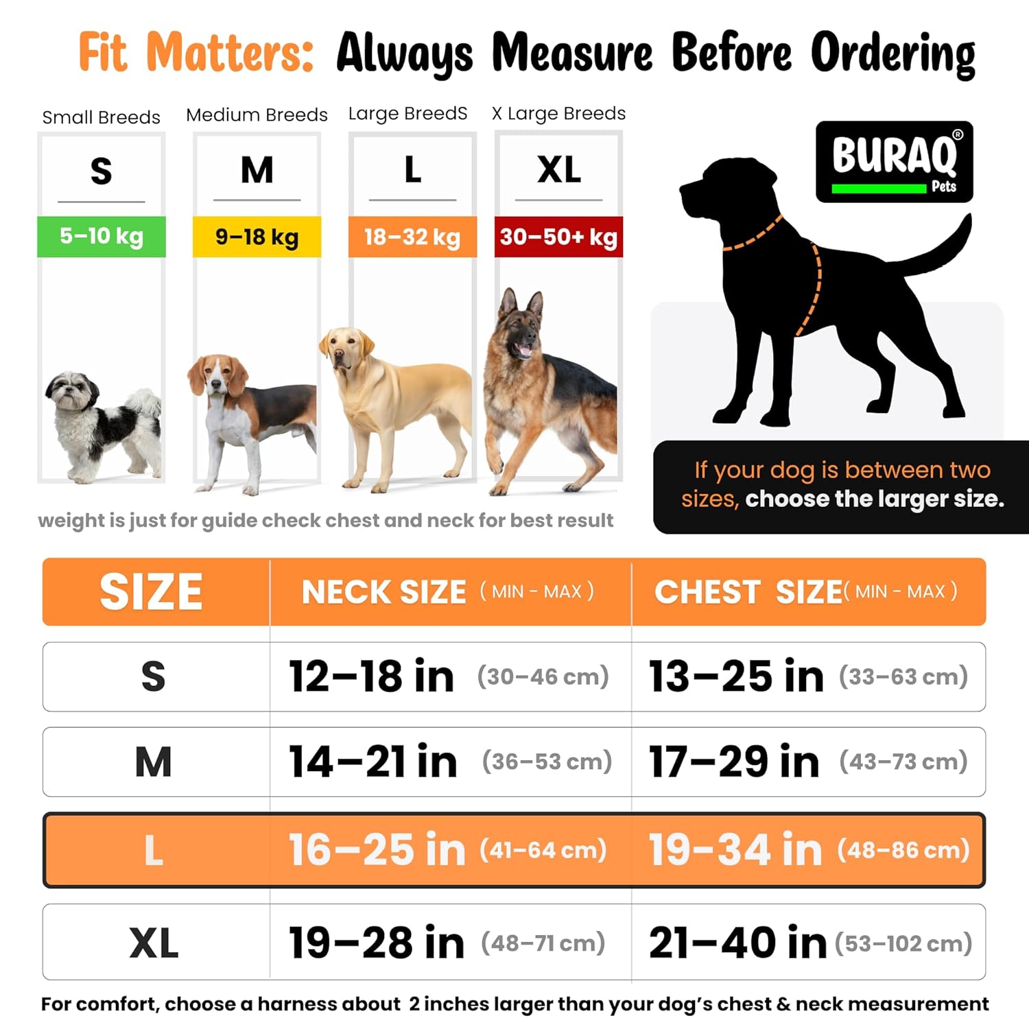 Premium No - Pull Dog Harness – Reflective & Soft - Padded Chest Belt - BURAQ PETS