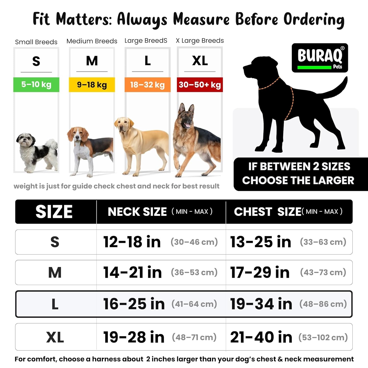 Premium No - Pull Dog Harness – Reflective & Soft - Padded Chest Belt - BURAQ PETS