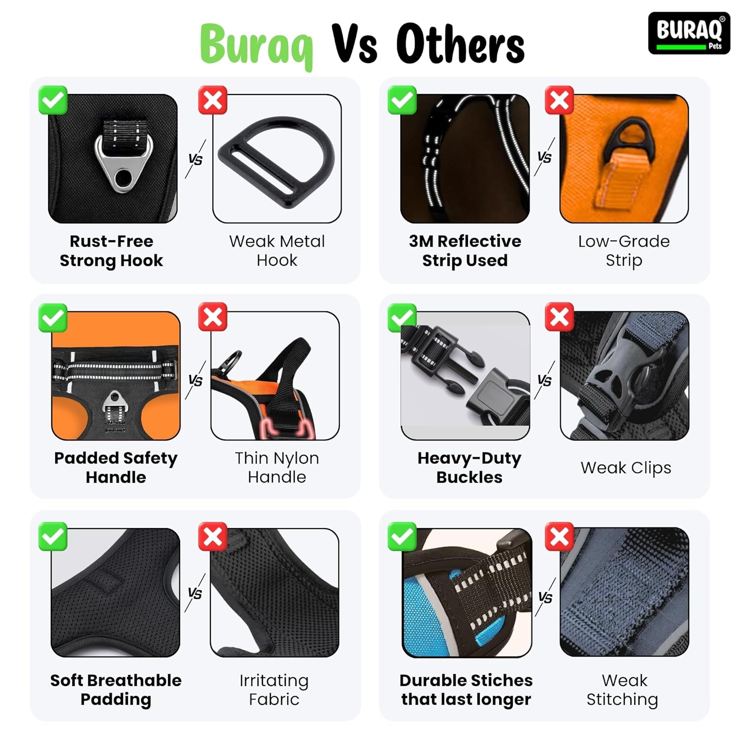 Premium No-Pull Dog Harness - Reflective & Soft-Padded Chest Belt - premium pet product by Buraq Pets