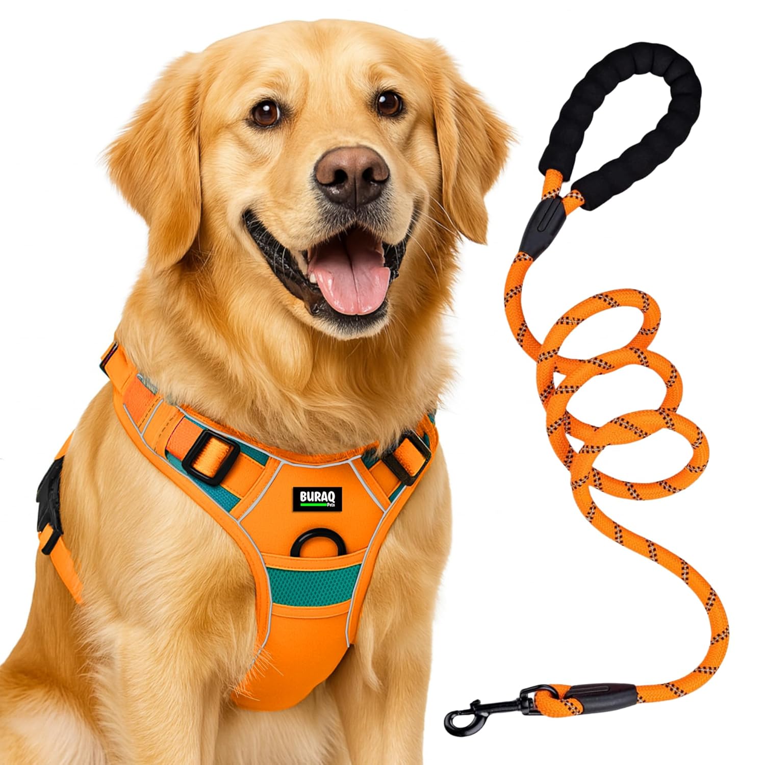 Premium No Pull Dog Harness with Leash - Adjustable Padded Vest - BURAQ PETS
