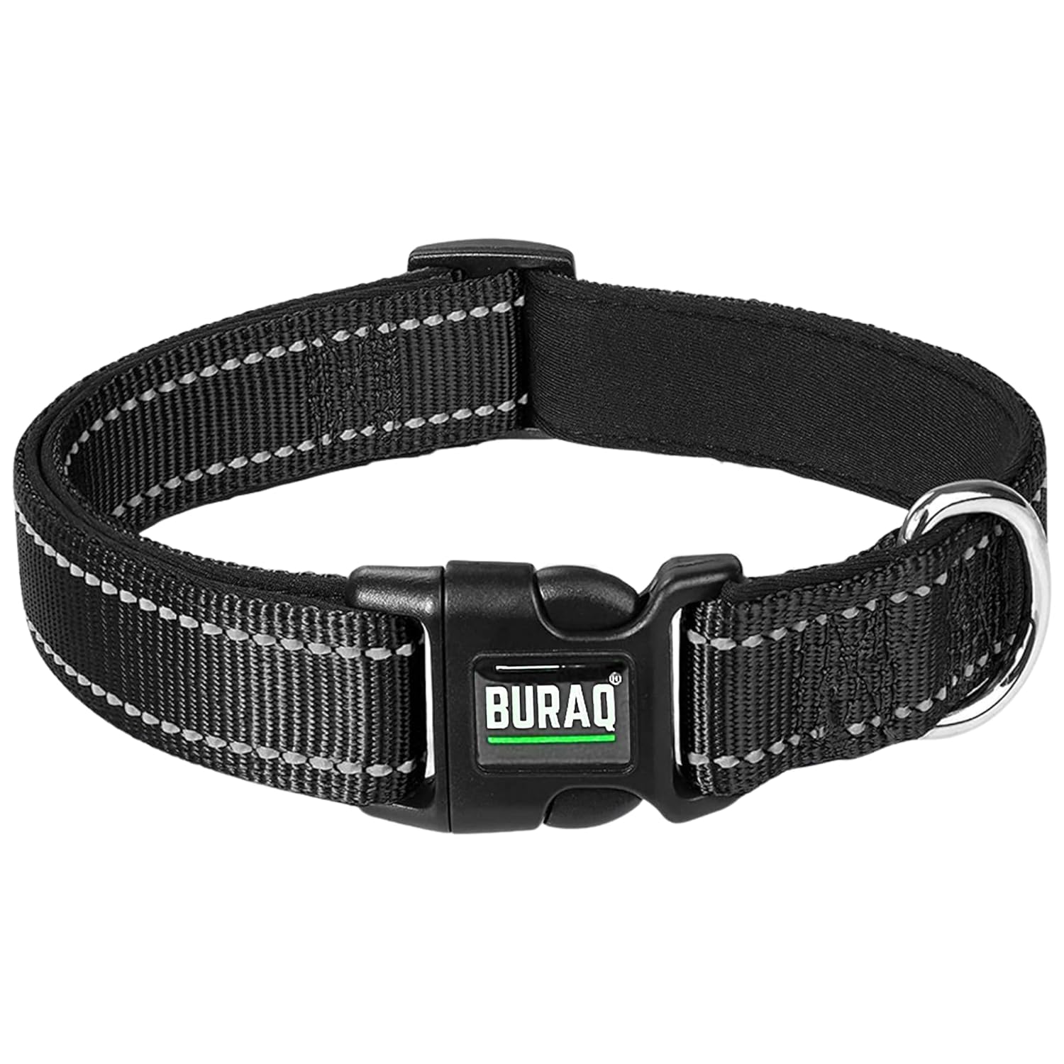 Premium Reflective Dog Collar Soft Padded, Nylon, Adjustable & Comfortable - premium pet product by Buraq Pets