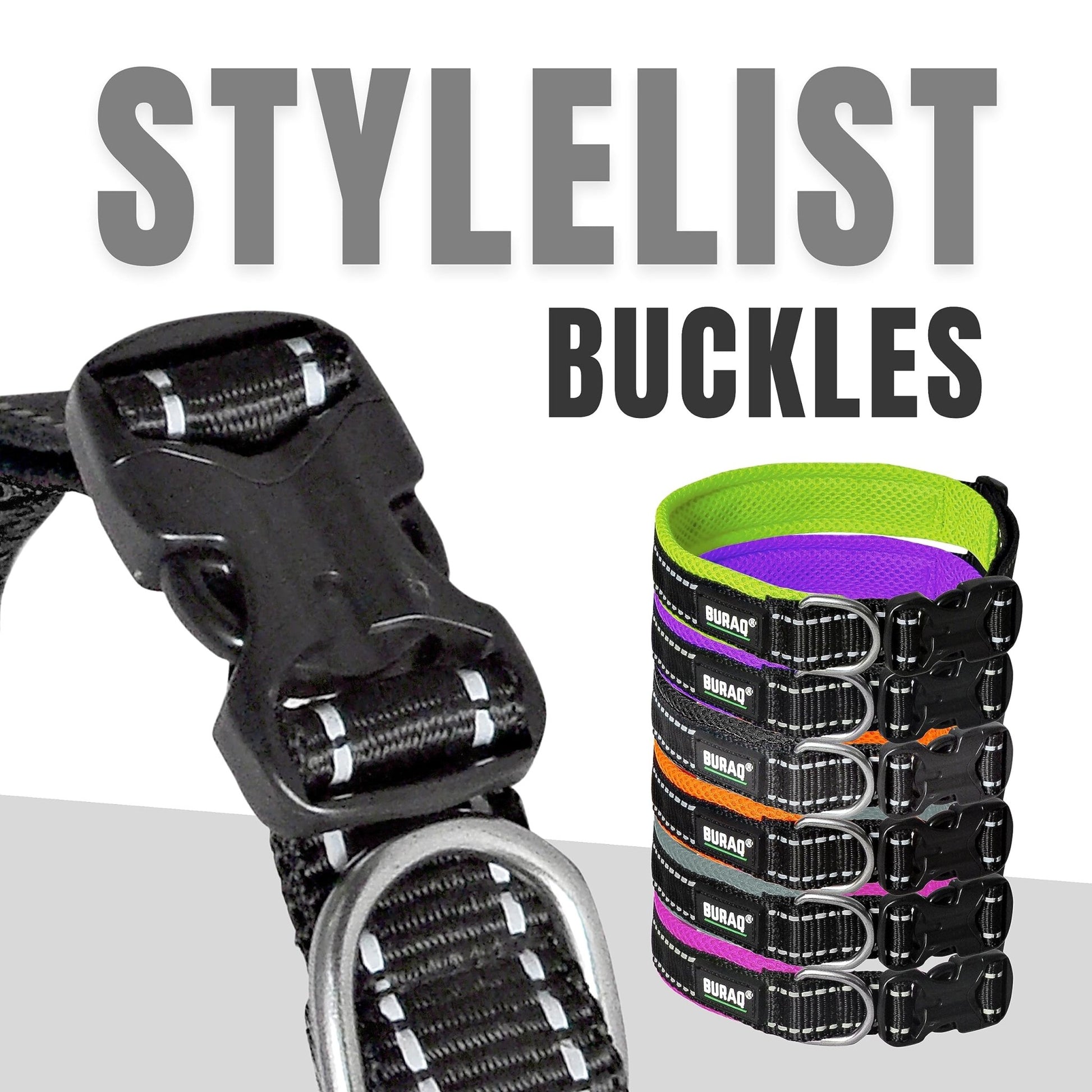 Premium Reflective Padded Dog Collar - BURAQ PETS