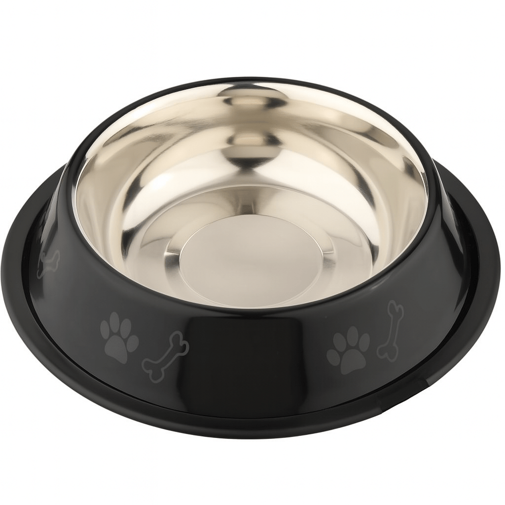 Printed Stainless Steel Pet Feeding Bowl – Anti - Skid Base, Easy to Clean - BURAQ PETS