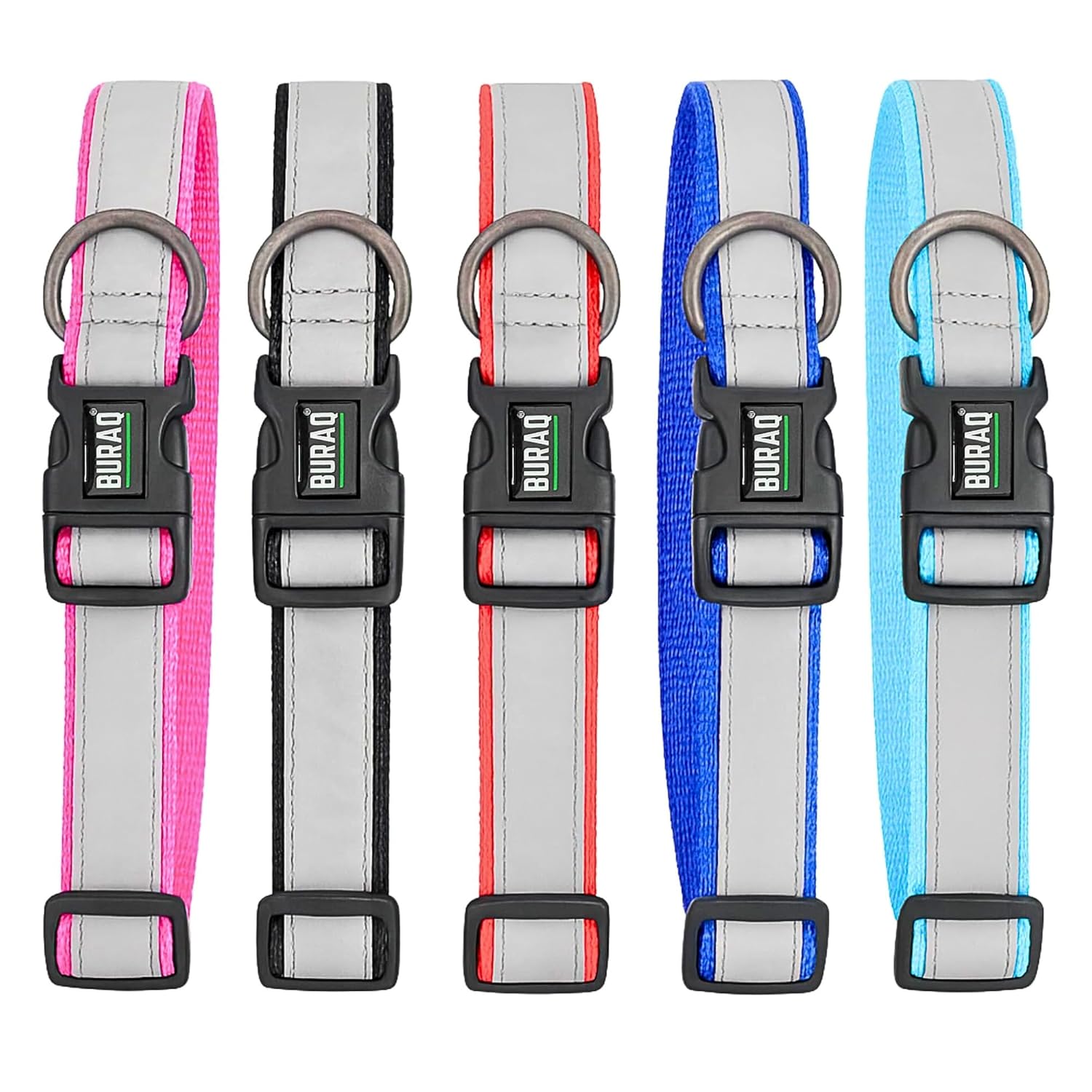 Reflective Nylon Dog Collar - Adjustable & Durable - premium pet product by Buraq Pets