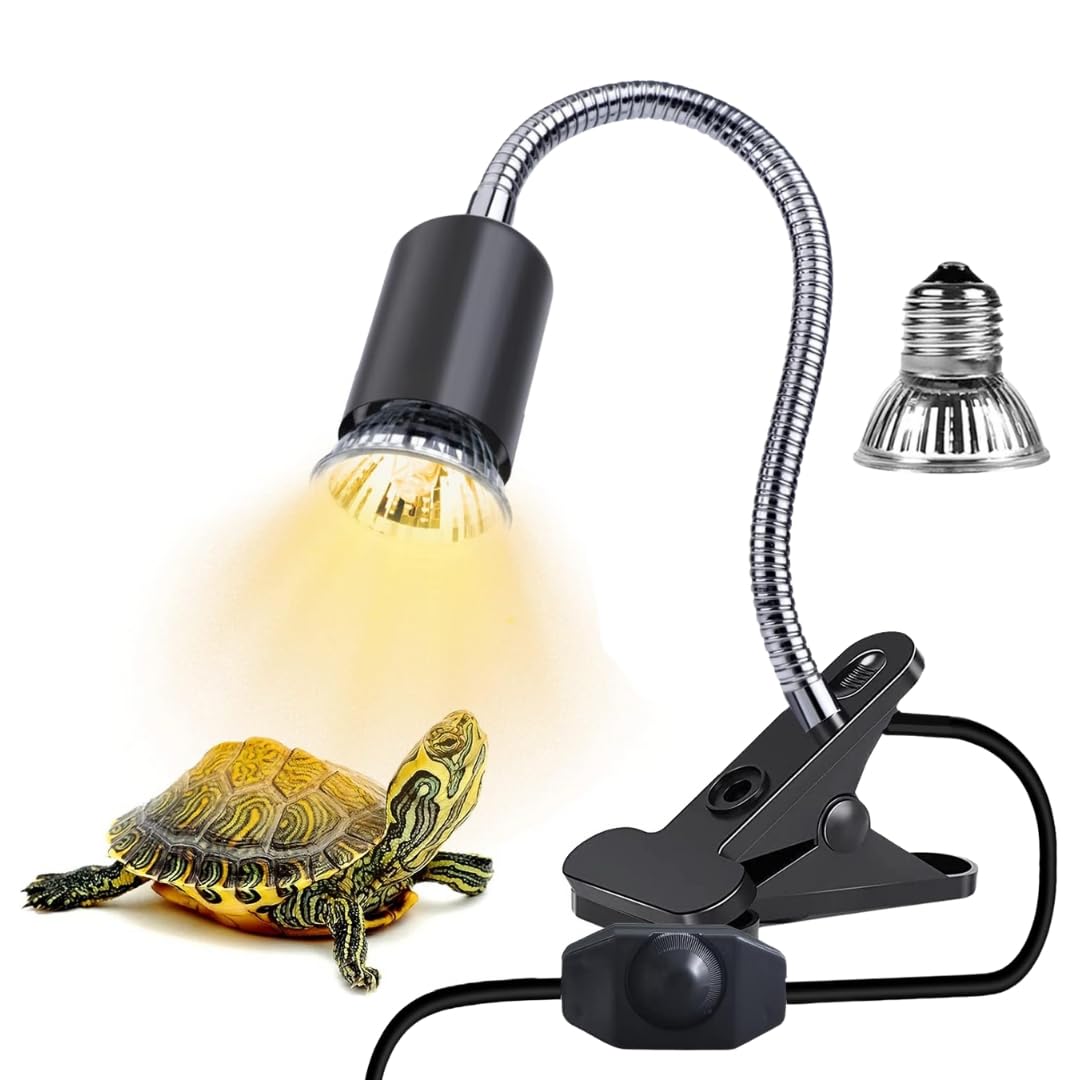 Reptile Heat Lamp - E27 UVA+UVB Light with Holder & Bulb - premium pet product by Buraq Pets