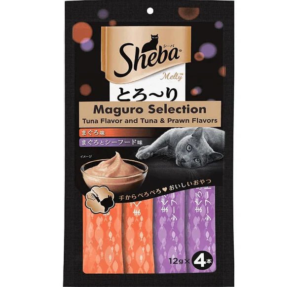 Sheba All Life Stages Cat Treats ( Flavour - Sasami, Maguro ) with 4 sticks - Pack of 2 - BURAQ PETS
