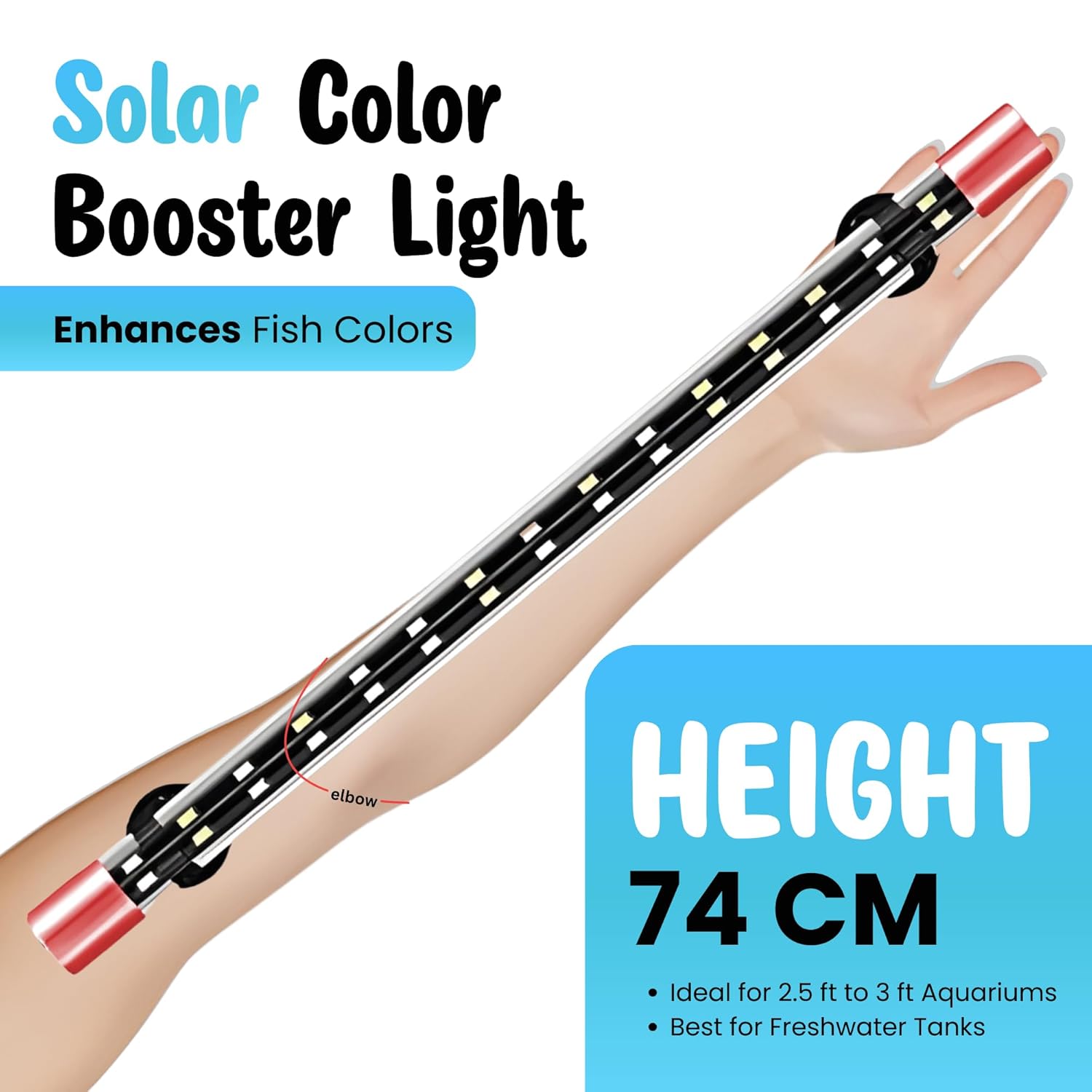 Solar Color Booster Aquarium LED Light  - Natural 6700K Spectrum for Large Tanks - premium pet product by Buraq Pets