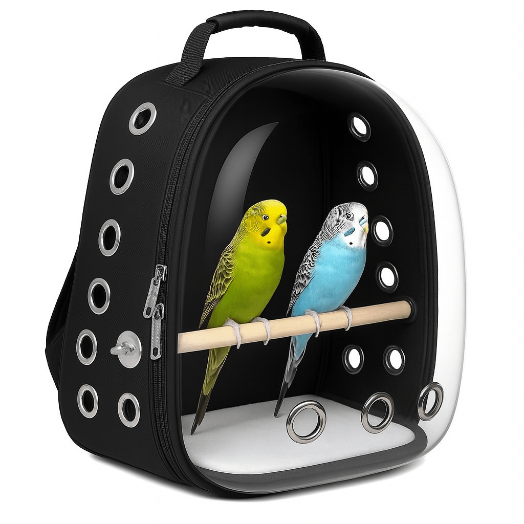 Space Capsule Bird & Pet Carrier – Transparent, Breathable Backpack for Travel - BURAQ PETS