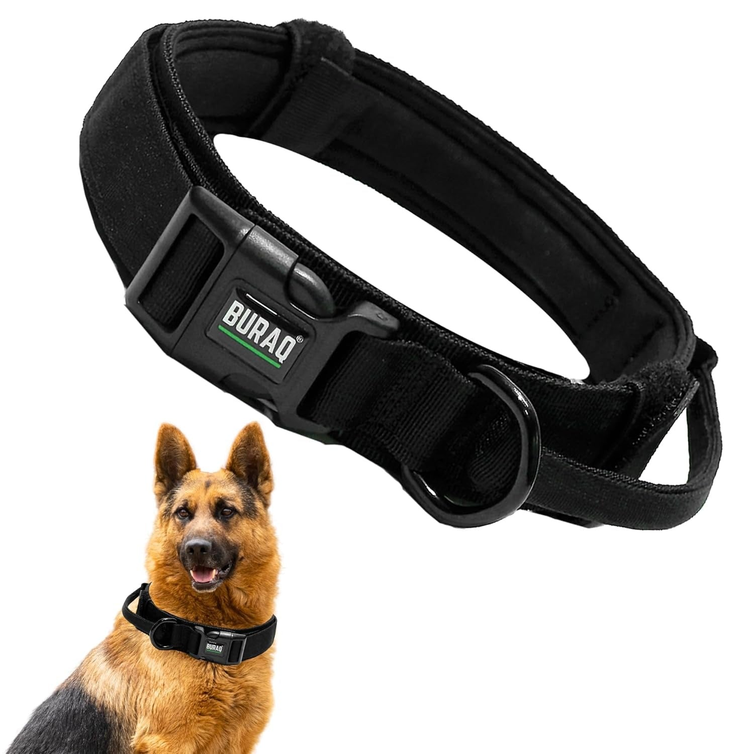 Tactical Dog Collar, Adjustable Military - Grade Nylon with Handle - BURAQ PETS