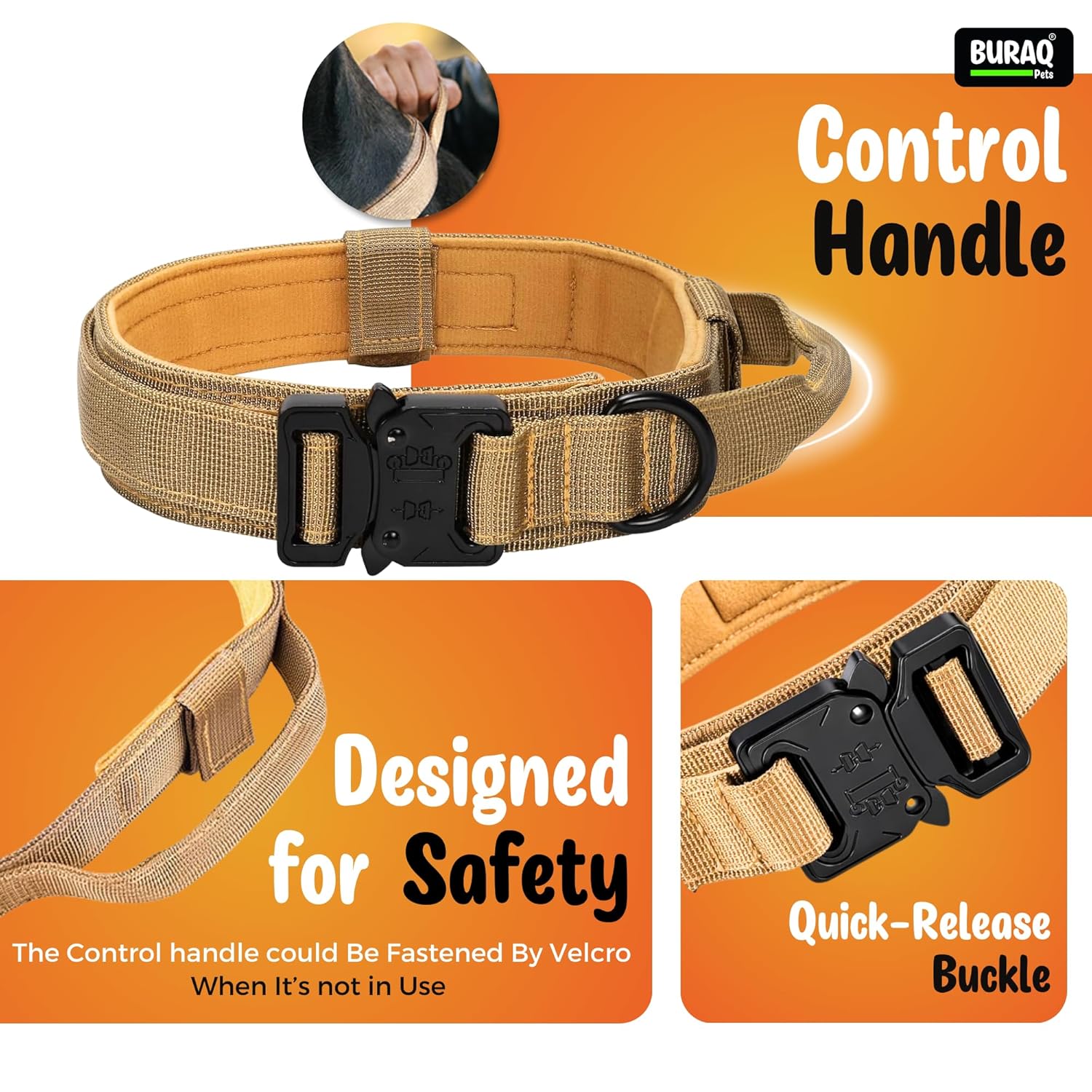 Tactical Dog Collar with Leash – Adjustable Military Style Training Set – premium pet product by Buraq Pets