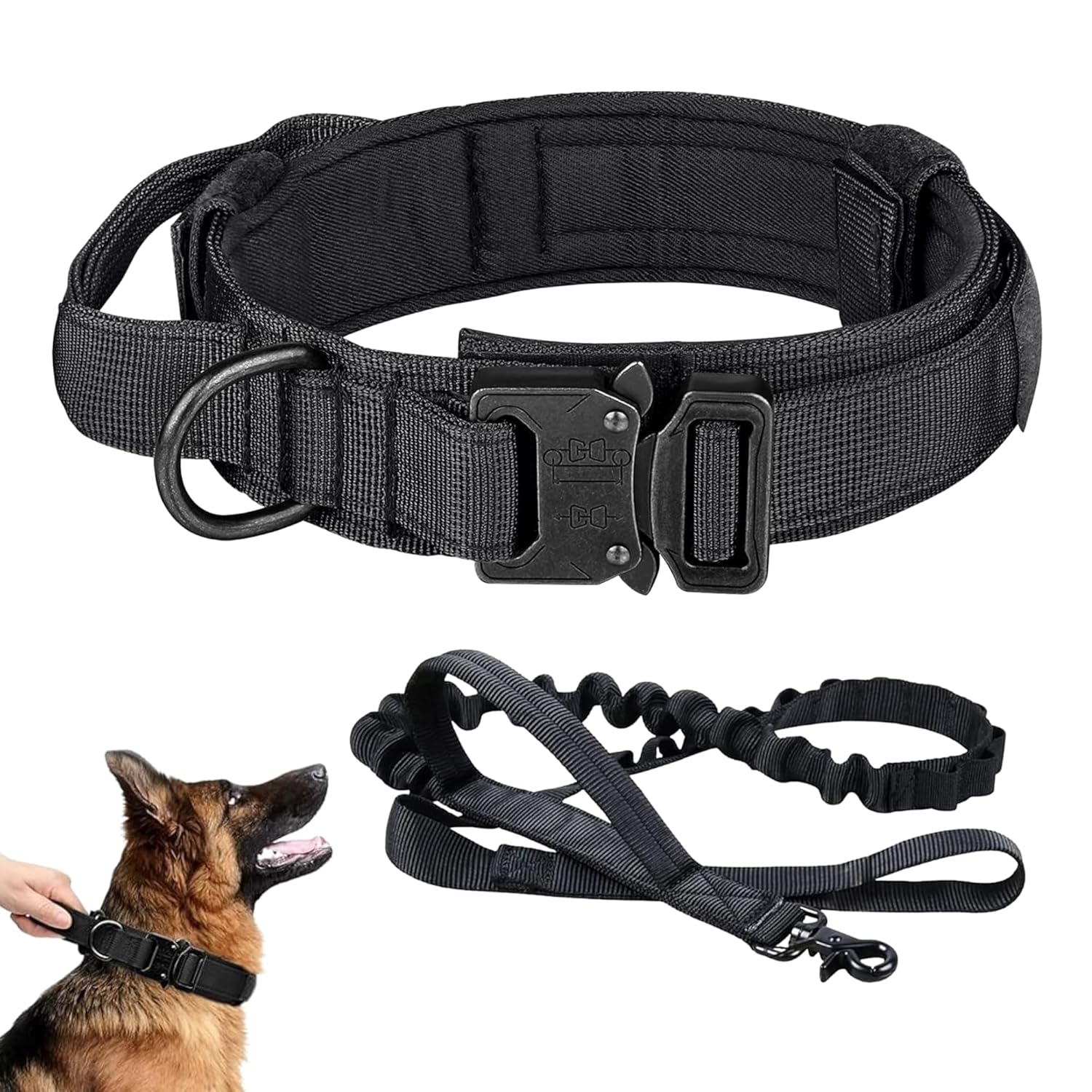 Tactical Dog Collar with Leash – Adjustable Military Style Training Set - BURAQ PETS