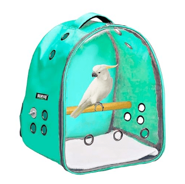 Transparent Bird Travel Carrier – Airline - Approved, Ventilated & Lightweight - BURAQ PETS