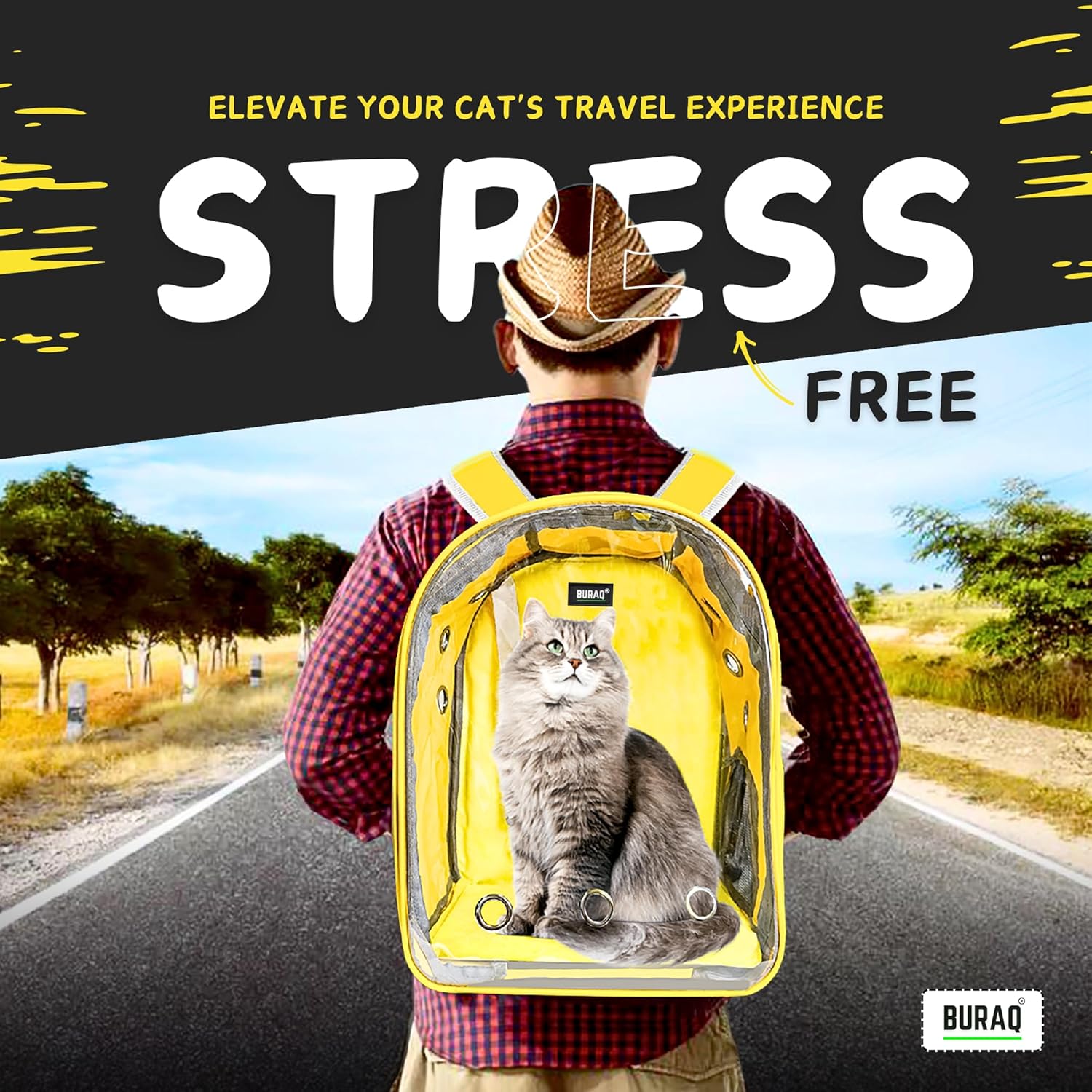 Transparent Pet Bag for  Cat & Small Dog Puppy Kitty Shihtzu - premium pet product by Buraq Pets