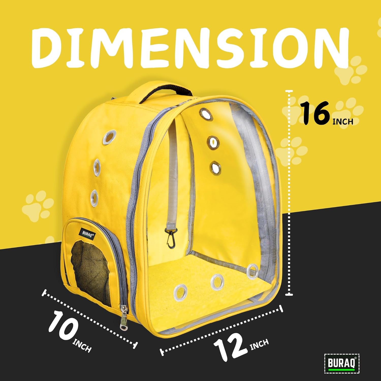 Transparent Pet Bag for  Cat & Small Dog Puppy Kitty Shihtzu - premium pet product by Buraq Pets