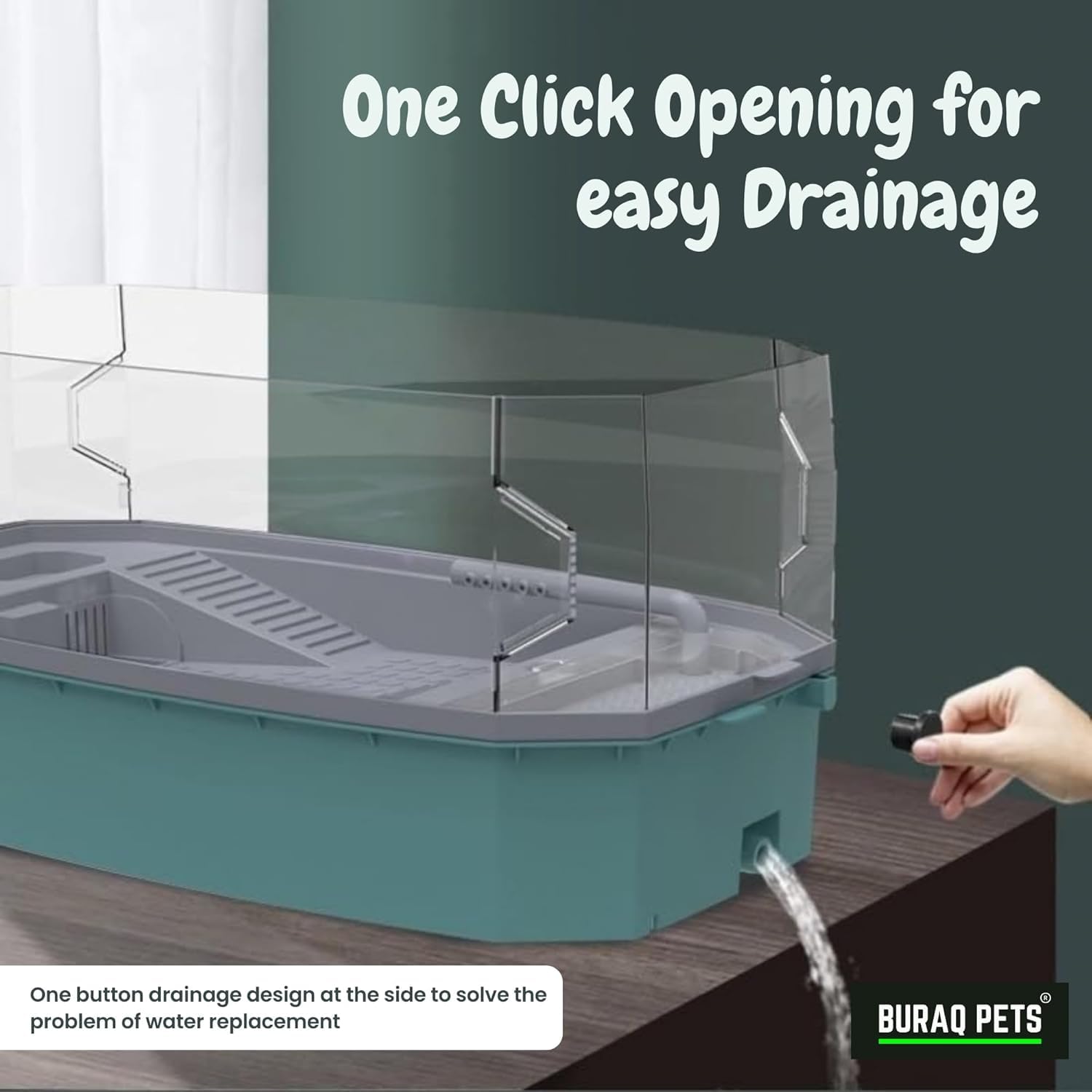 Turtle Tank Includes Accessories with Pump & Water Filter - BURAQ PETS