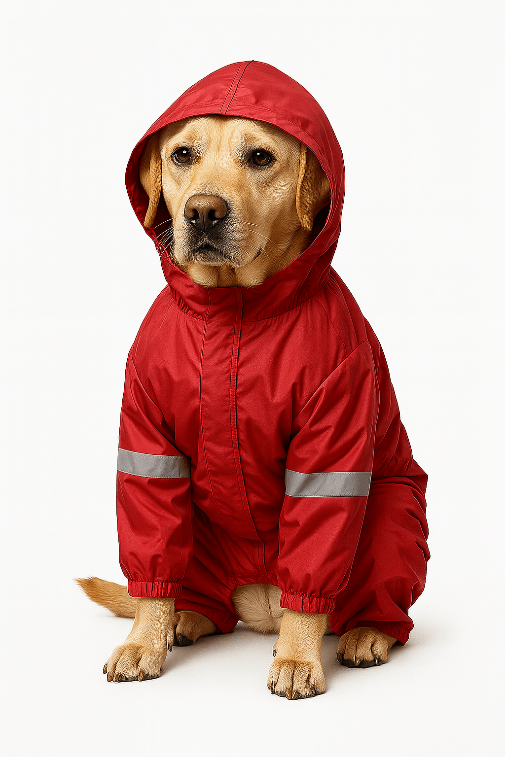 Waterproof Dog Raincoat with Hood & Reflective Strip (Color - Blue & Red ) In Different Sizes - BURAQ PETS