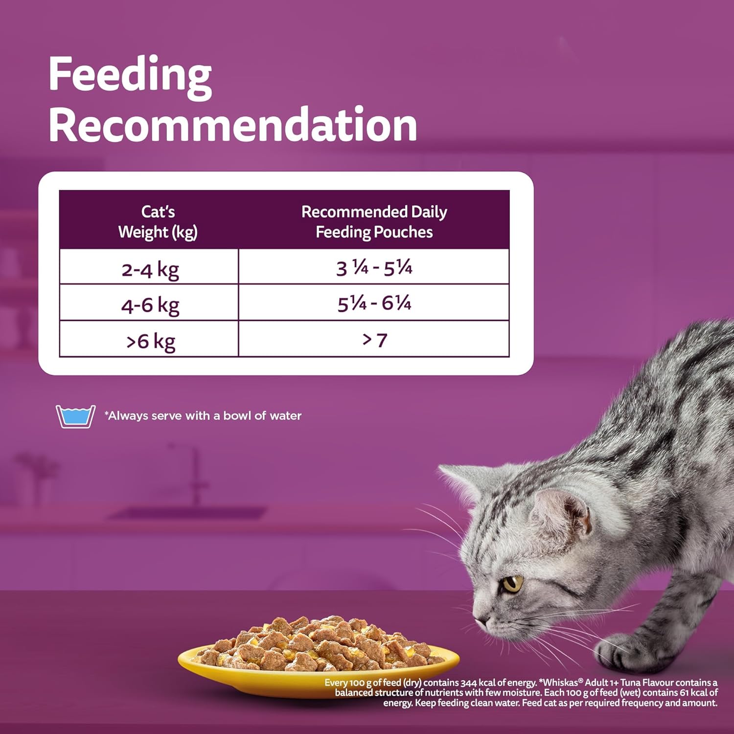 Whiskas Adult Jelly ( Flavour - Tuna | Ocean Fish ) Pack Of 14 - 80 g - BURAQ PETS